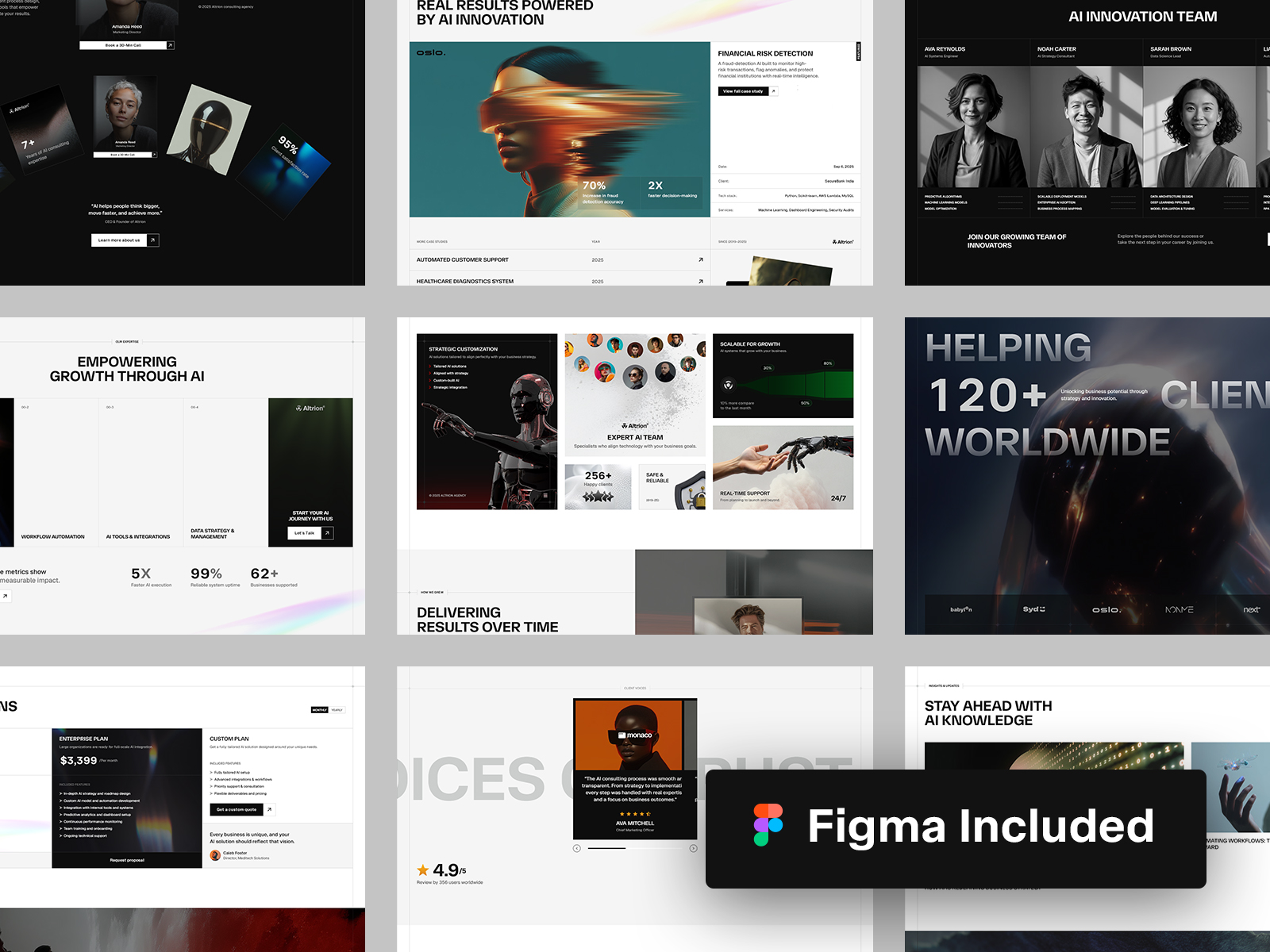 Best AI consulting agency framer template 