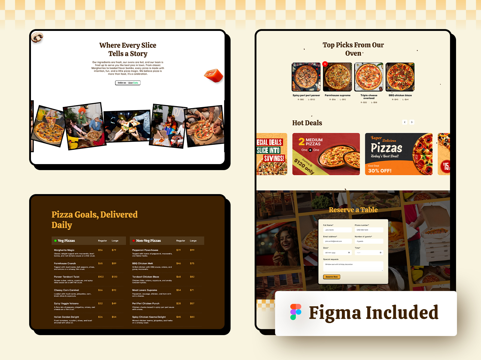 food and restaurant brand website