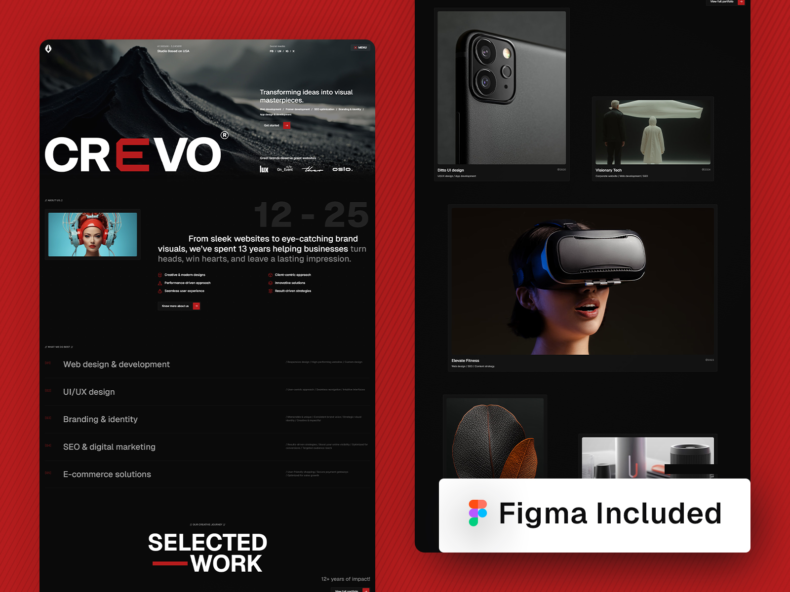 design studio website template