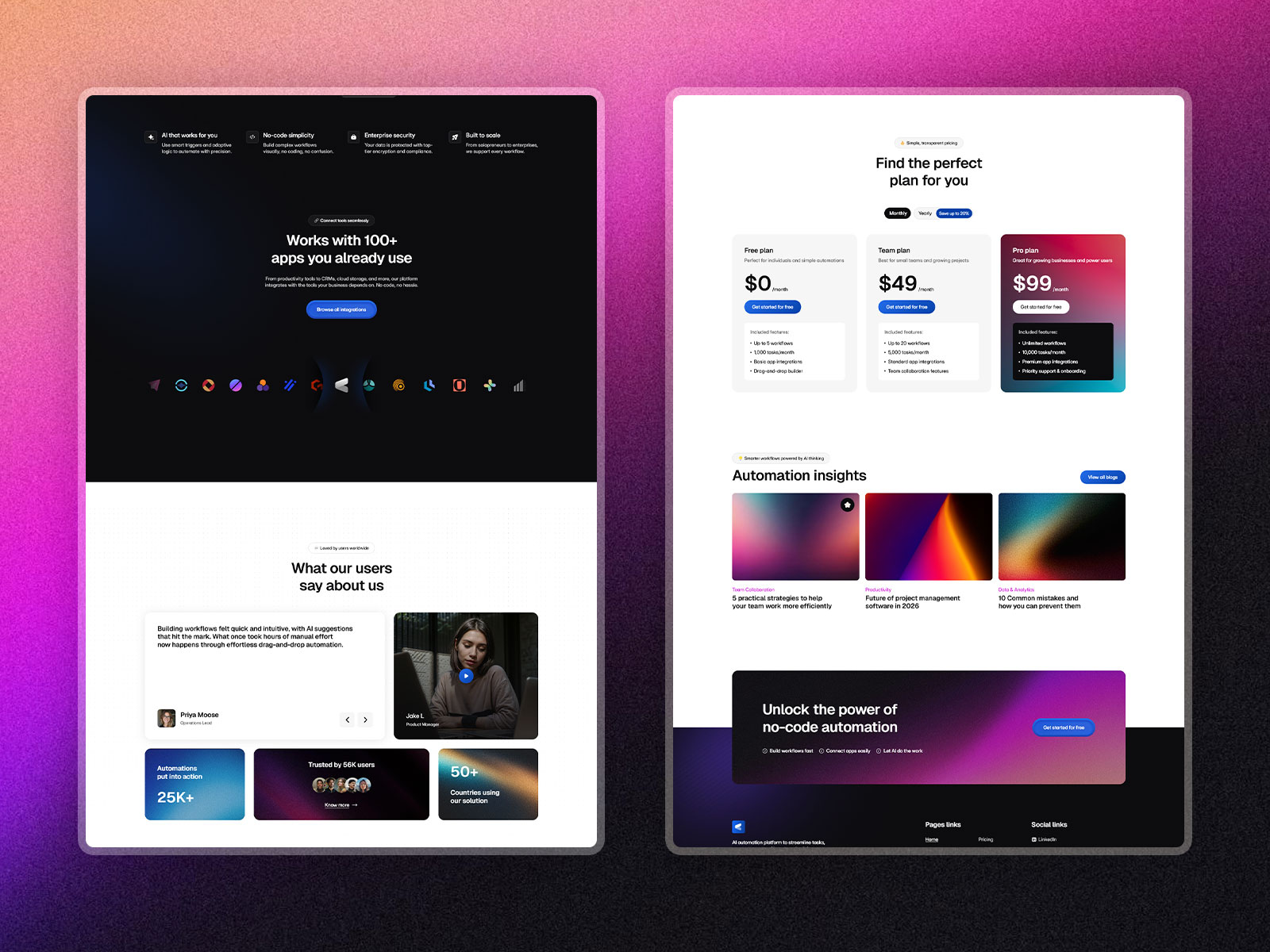 BotFlow saas framer template
