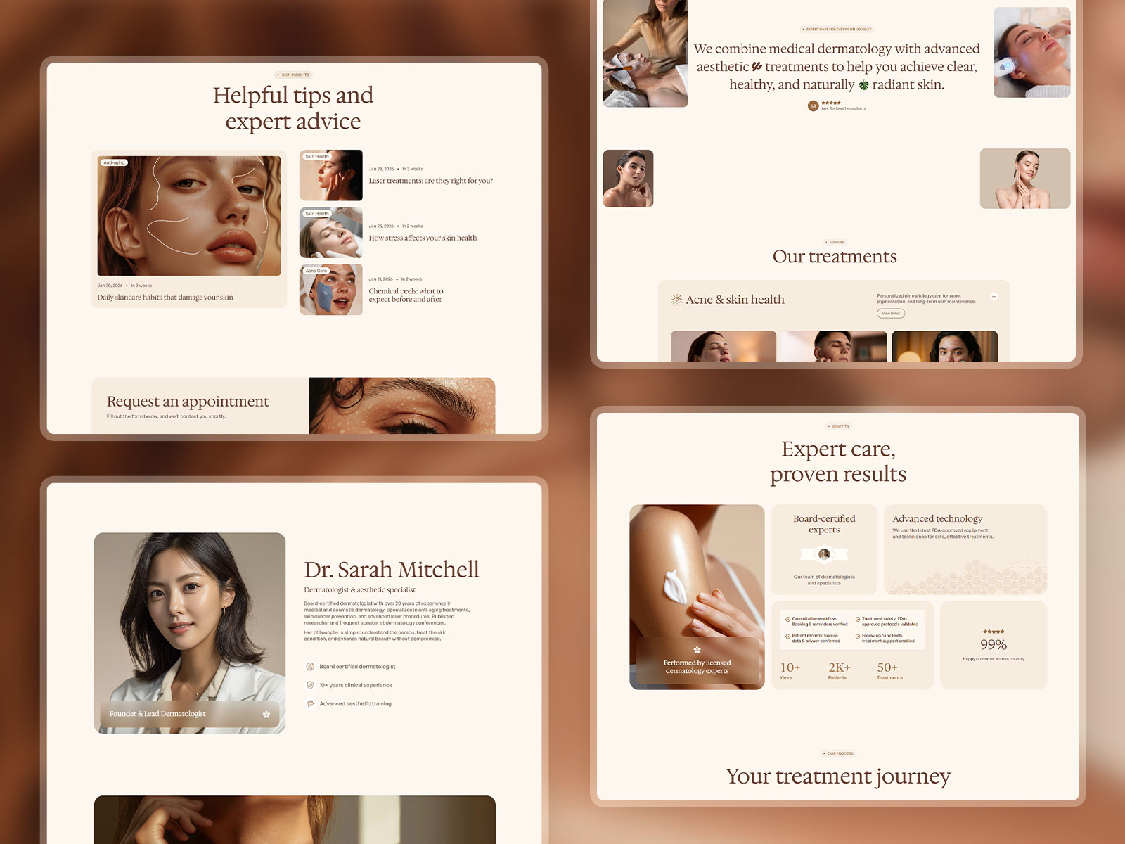 Dermatology clinic website template