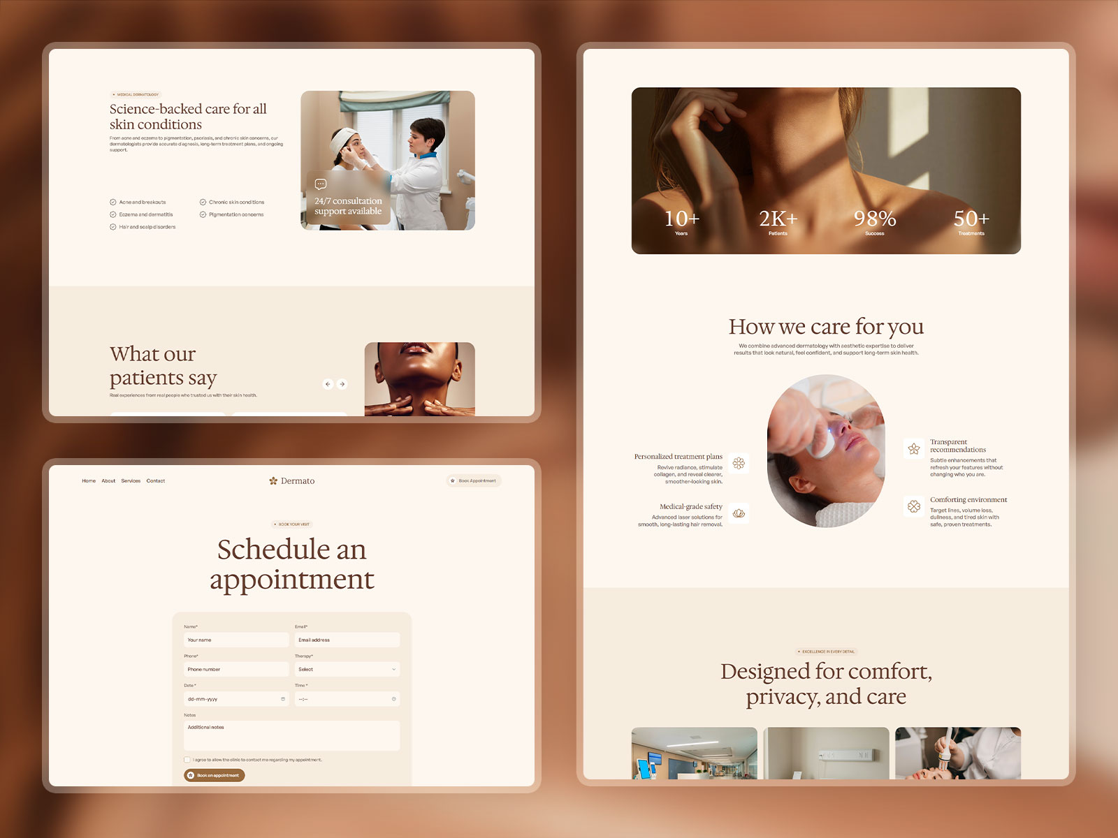 Aesthetic skincare clinic website template