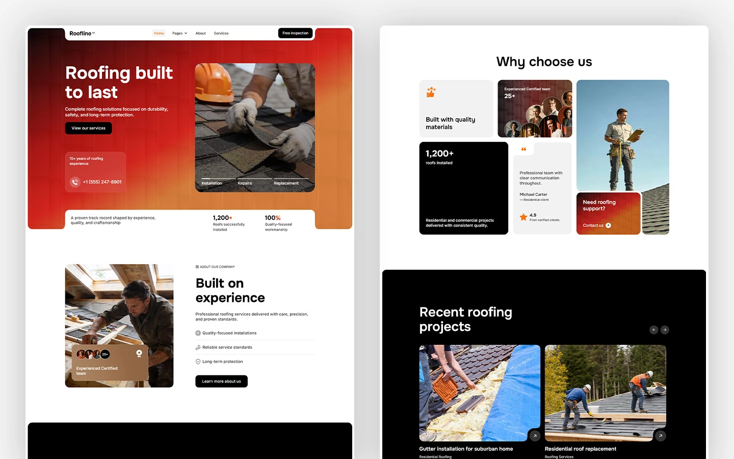 roofline services webflow template