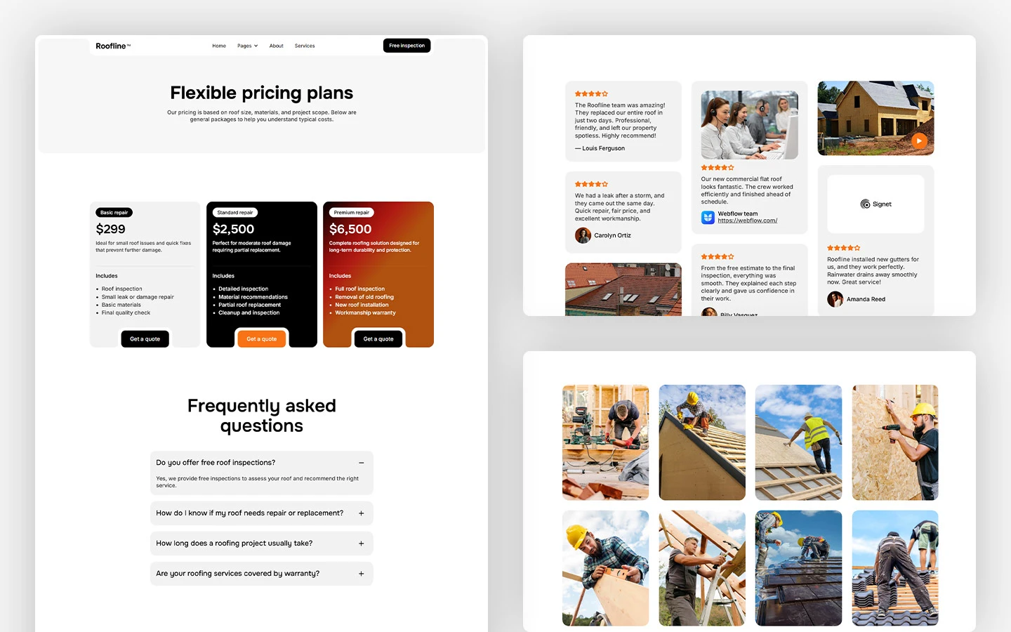 modern roofline business template