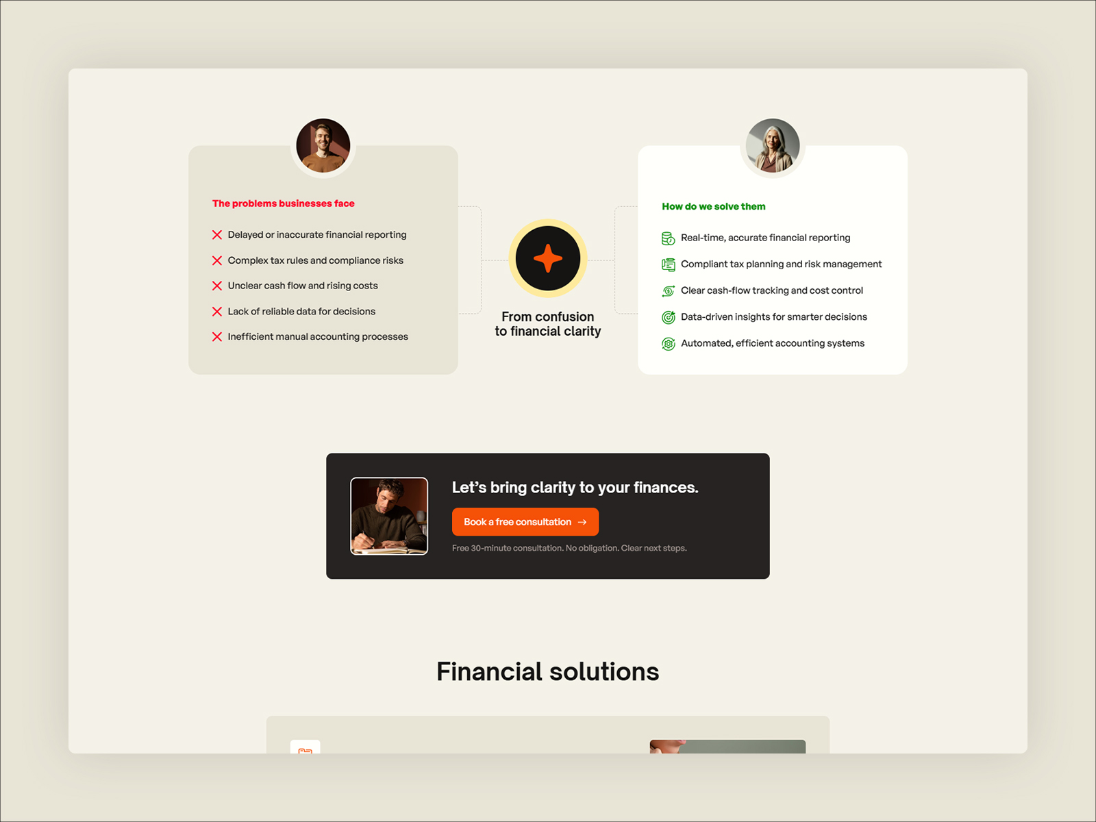 Financial services website template
