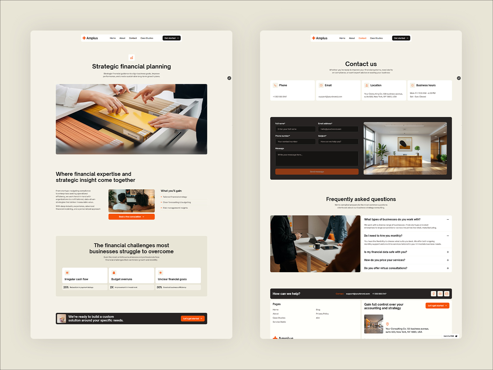 Finance consulting website template