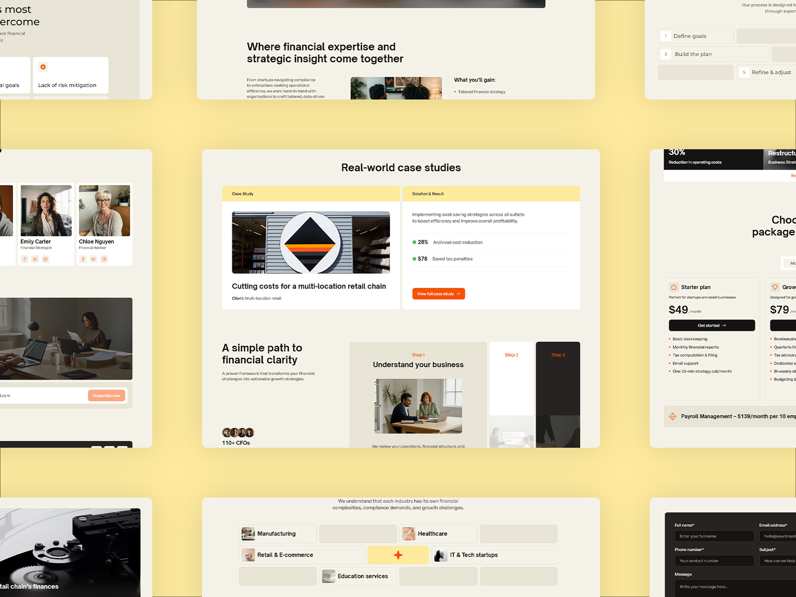 Financial services website template