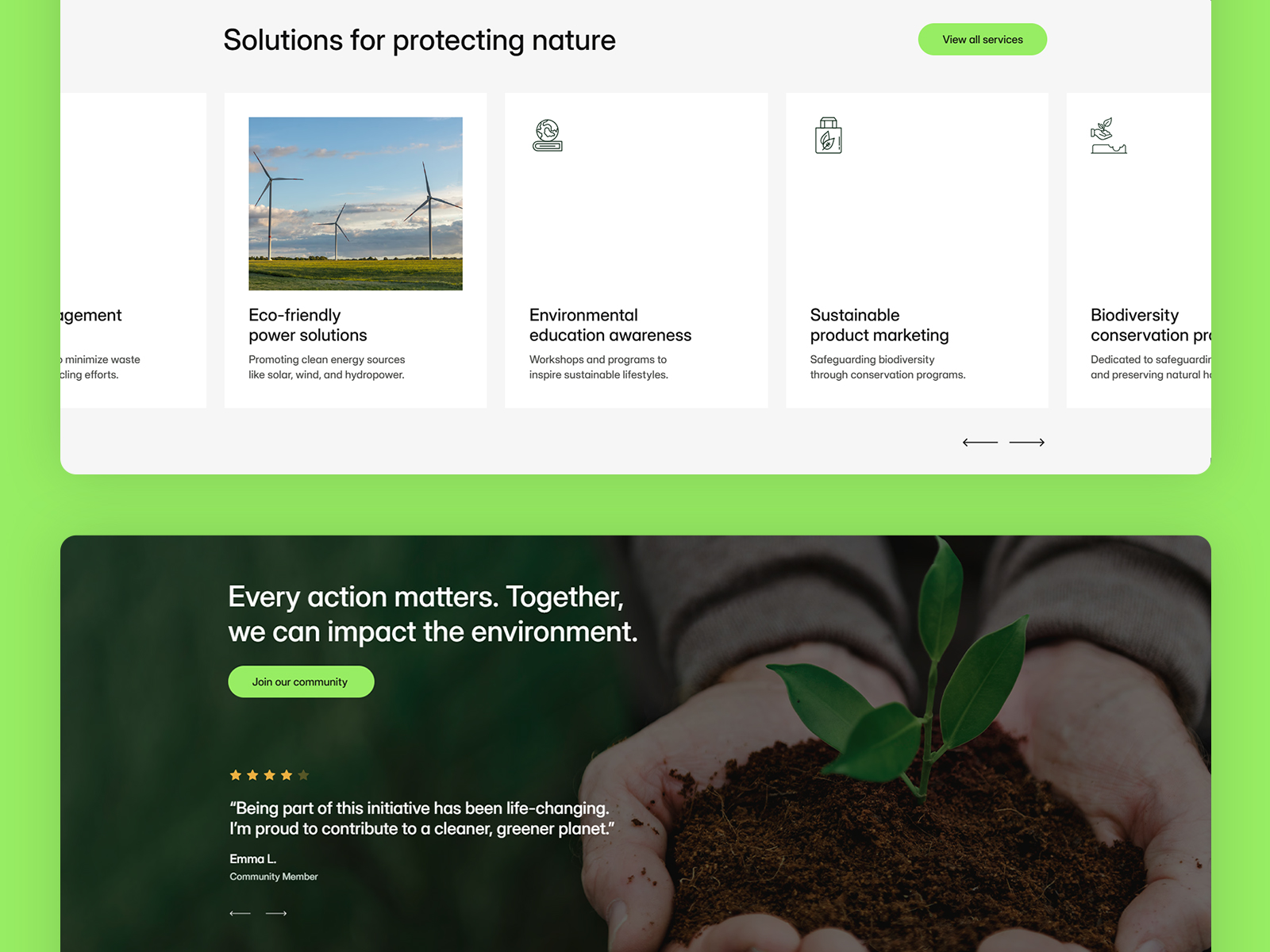 EcoMission nonprofit website template
