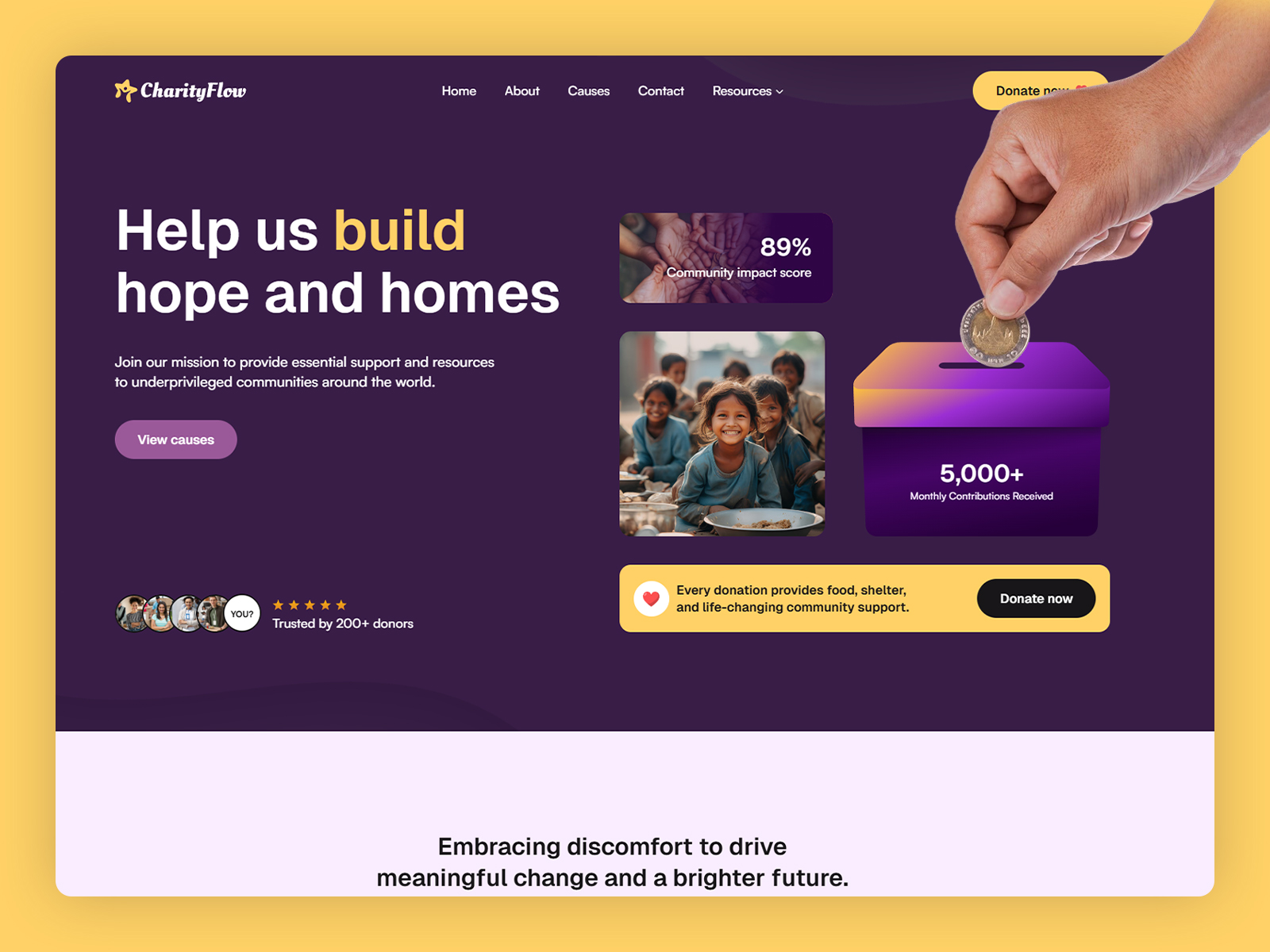 Nonprofit charity framer website template