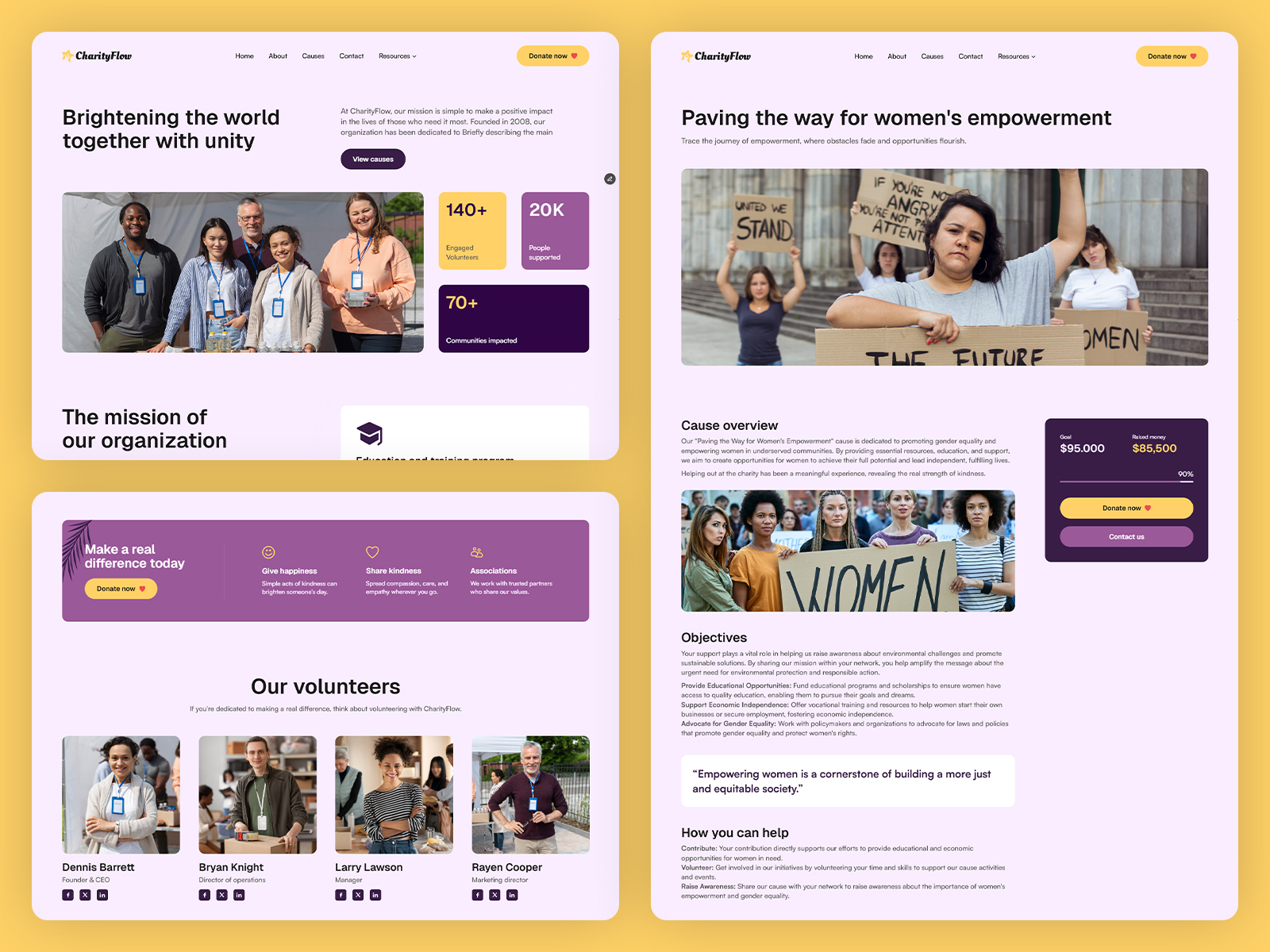 Nonprofit charity framer website template