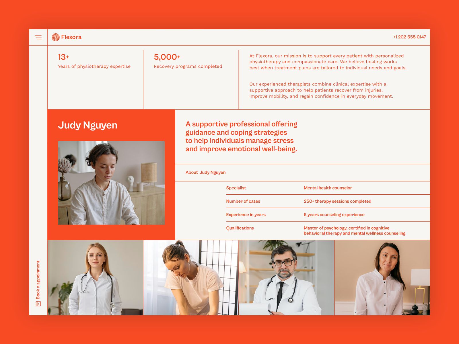 Therapy wellness framer website template