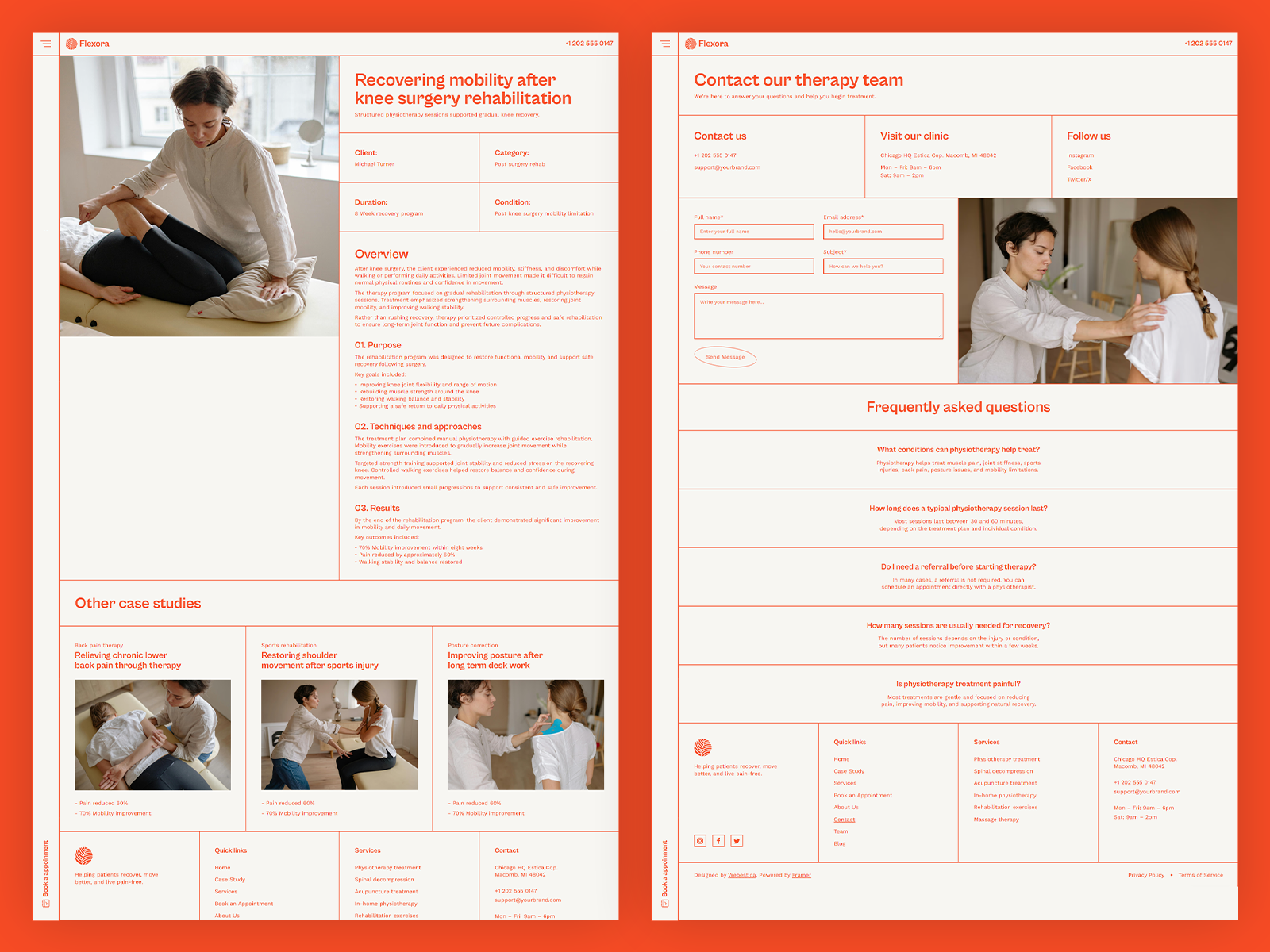 Wellness clinic website template