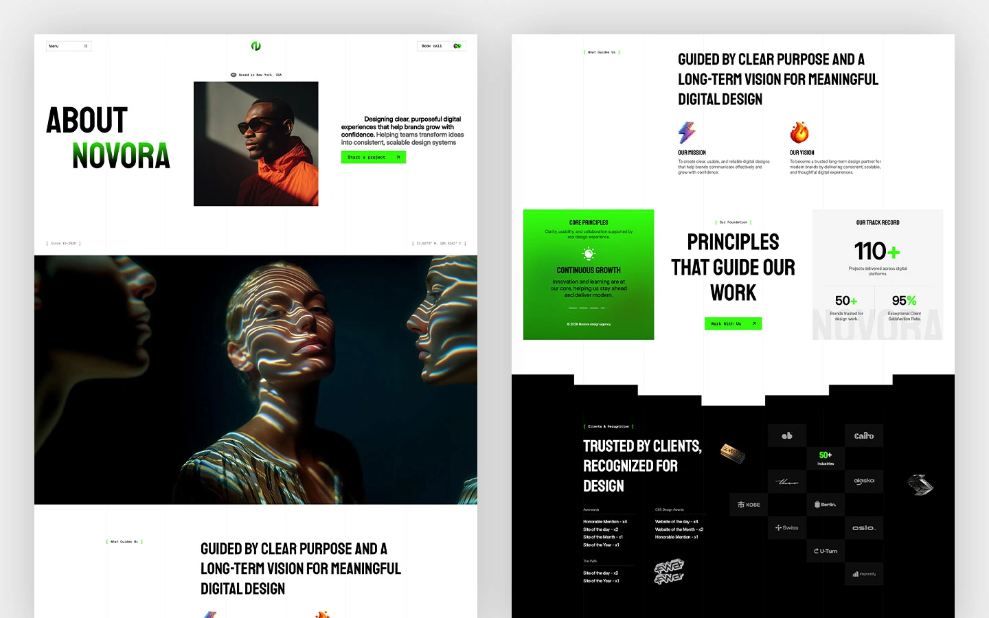 futuristic creative agency template