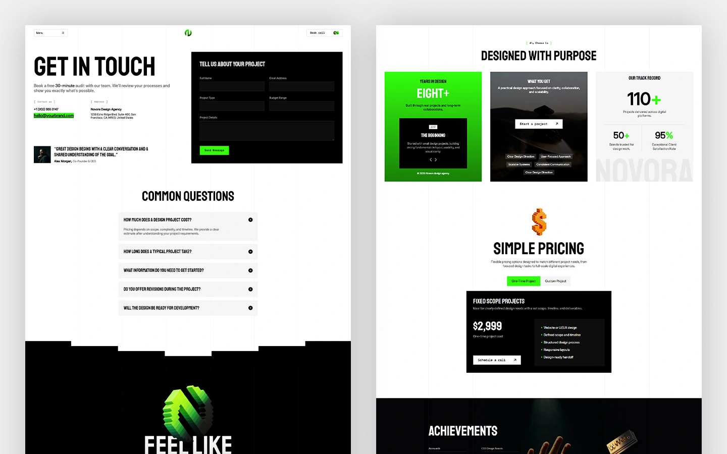 dark creative agency template