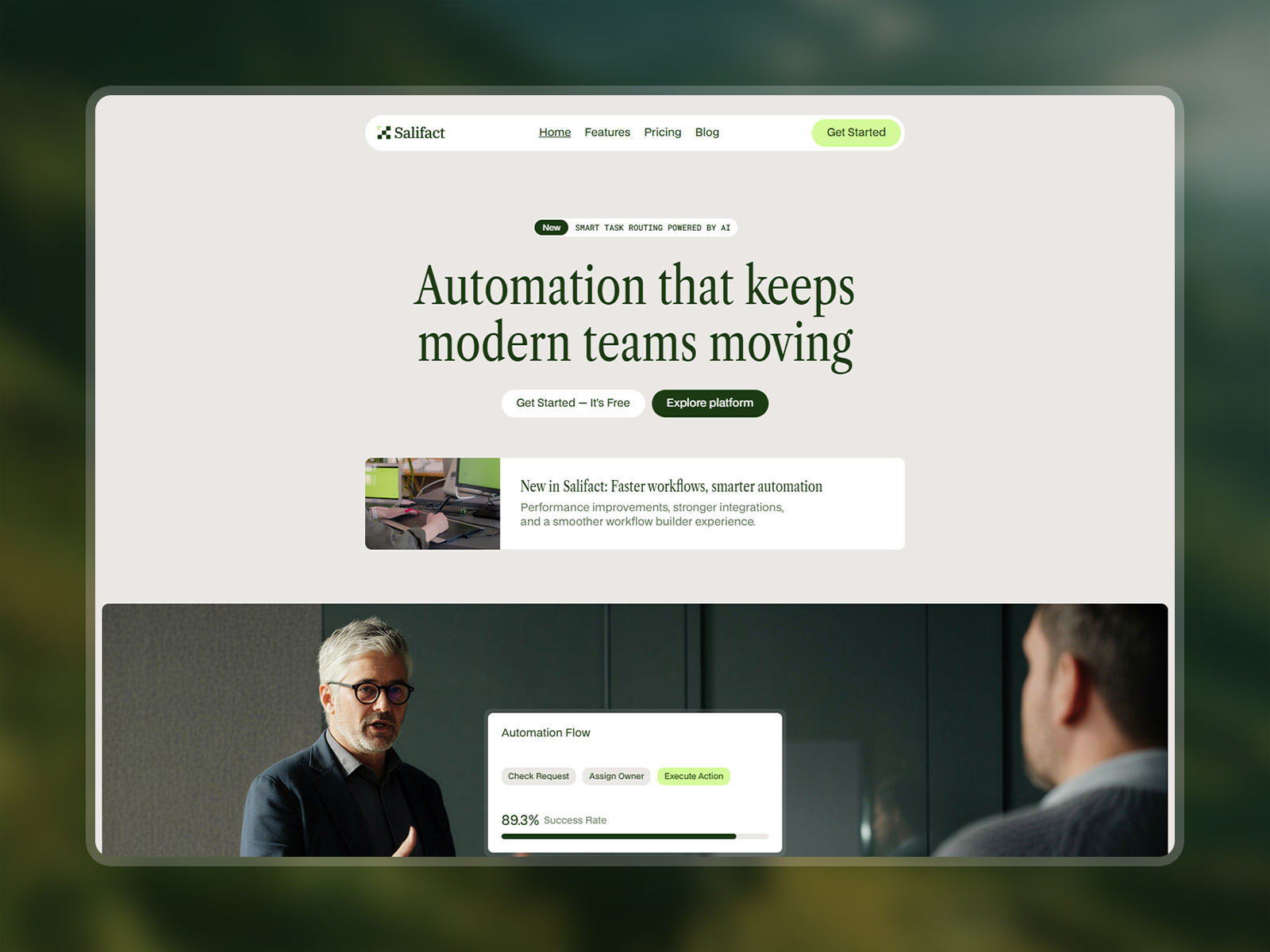 Automation saas framer website template
