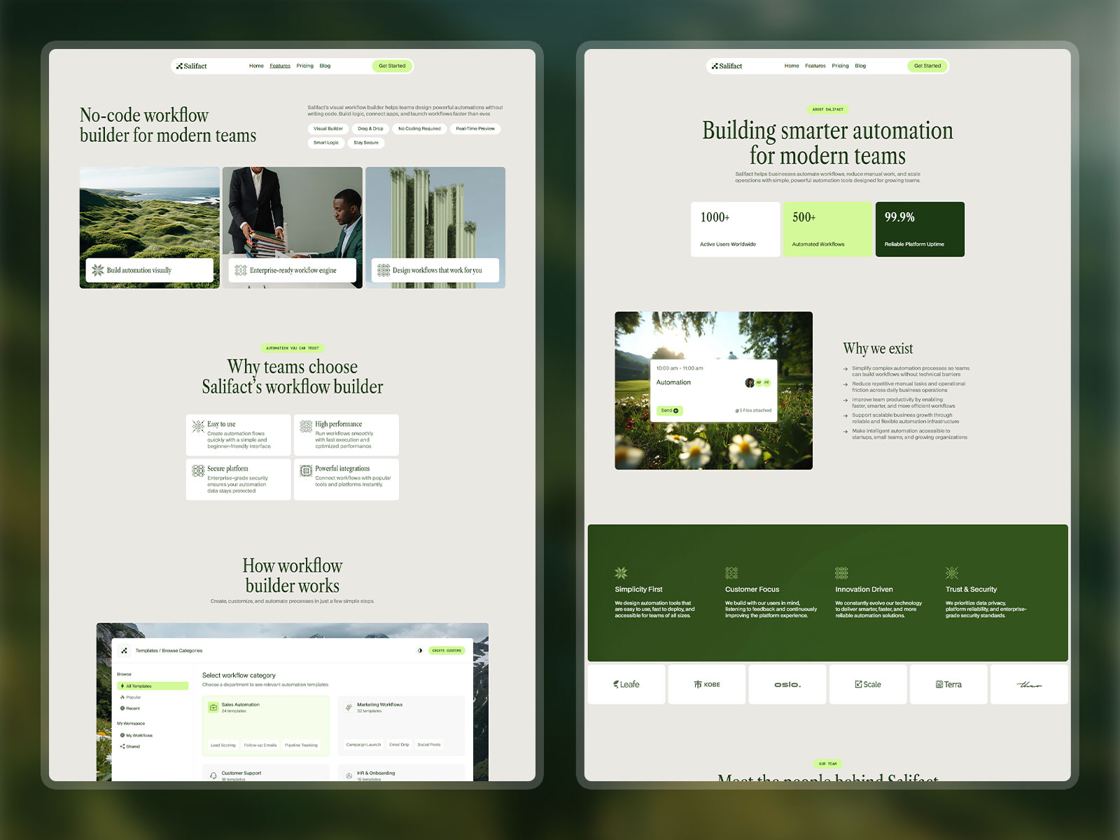 AI SaaS automation website template