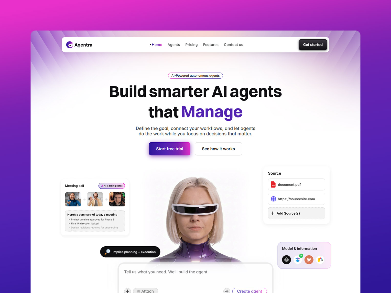 AI SaaS framer website template