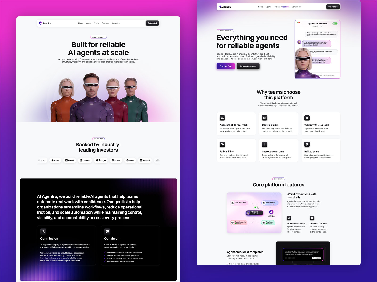 AI SaaS framer website template