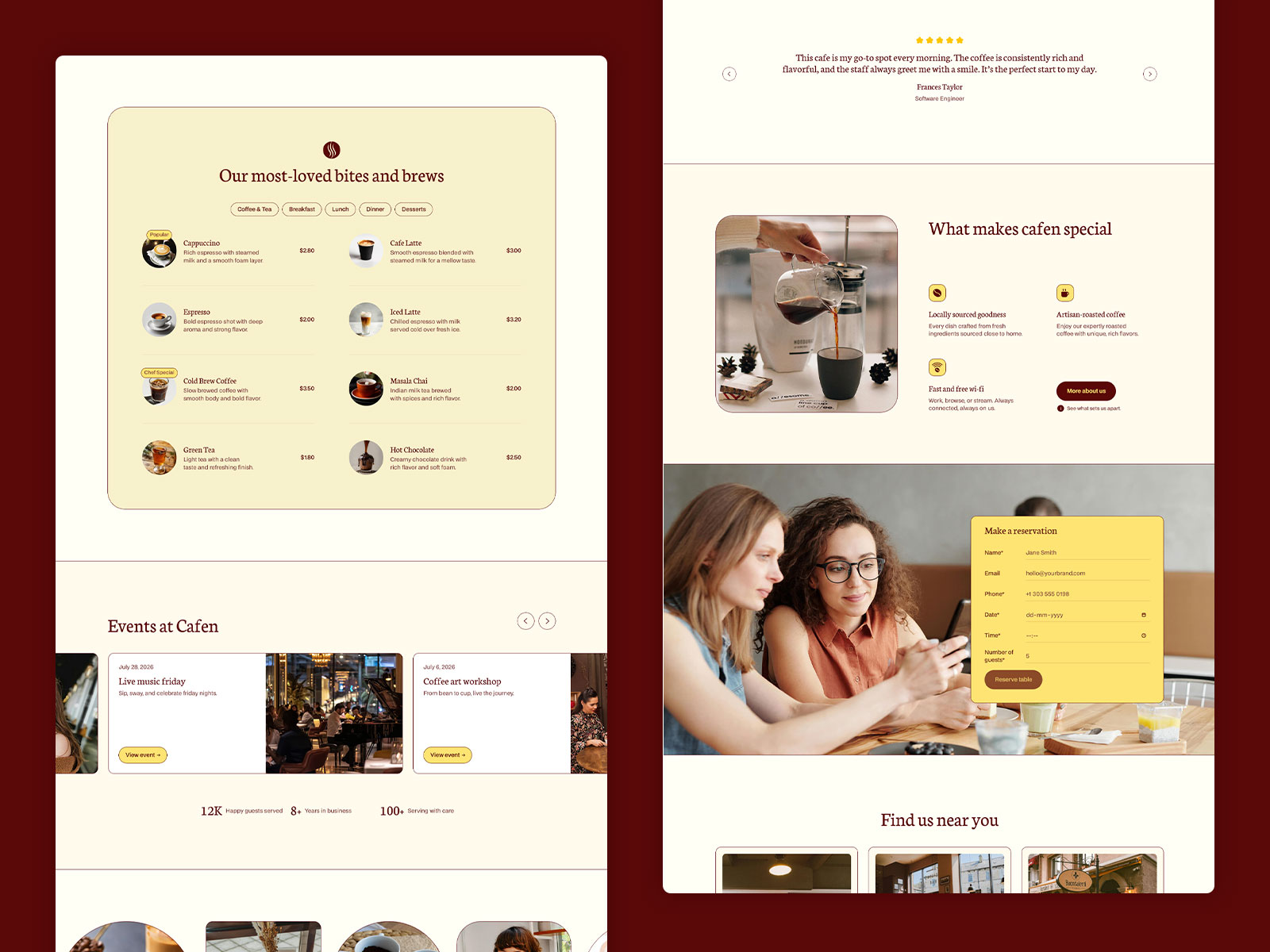Restaurant website template