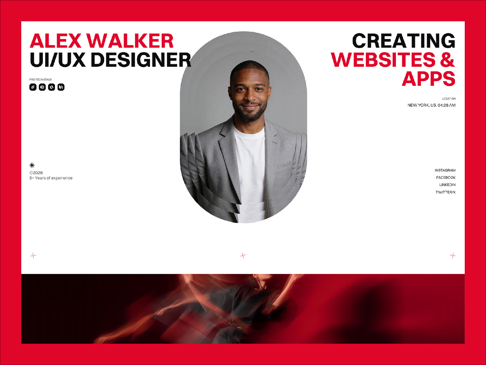 Bold personal framer website template