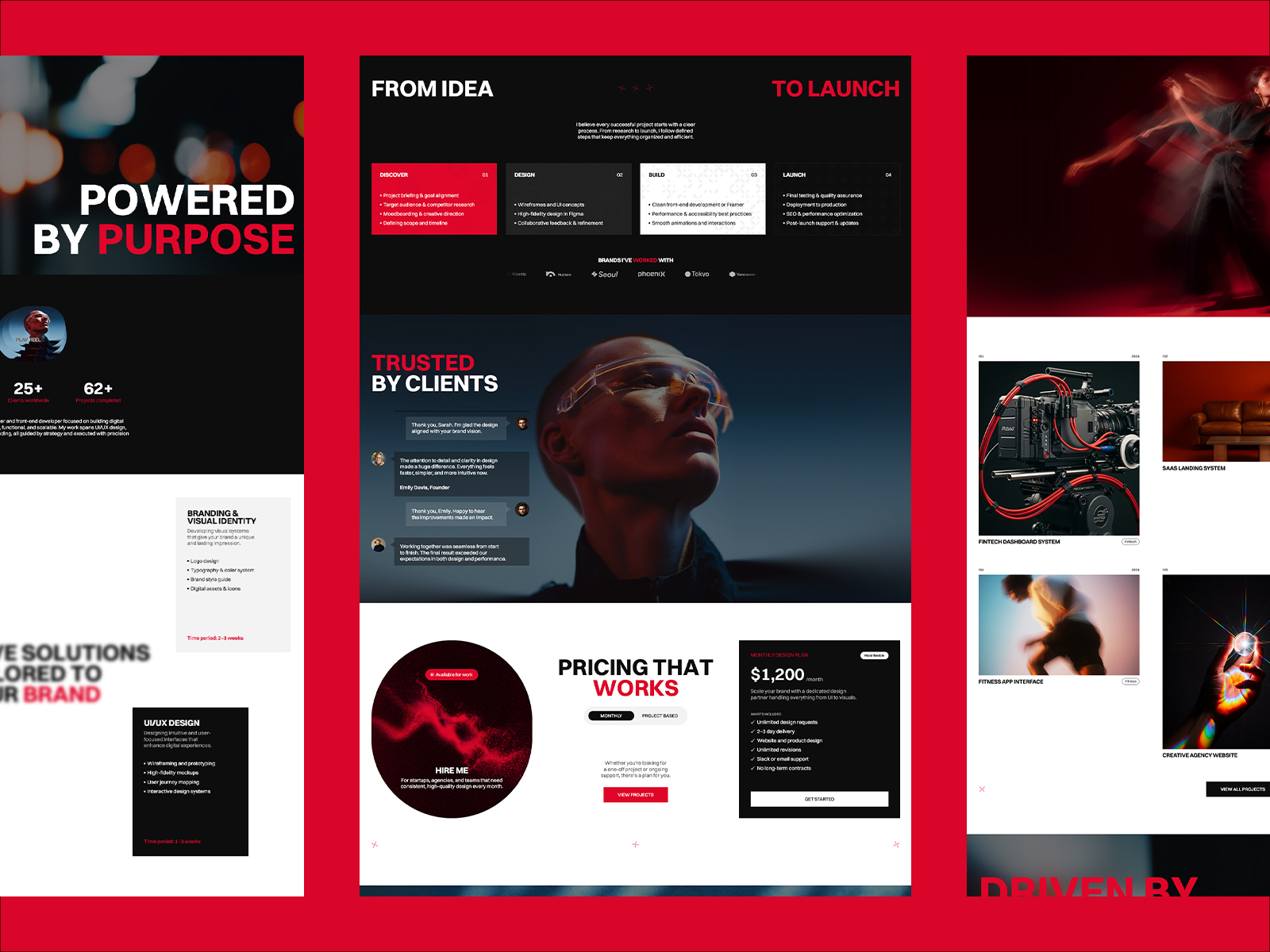 Bold portfolio website template