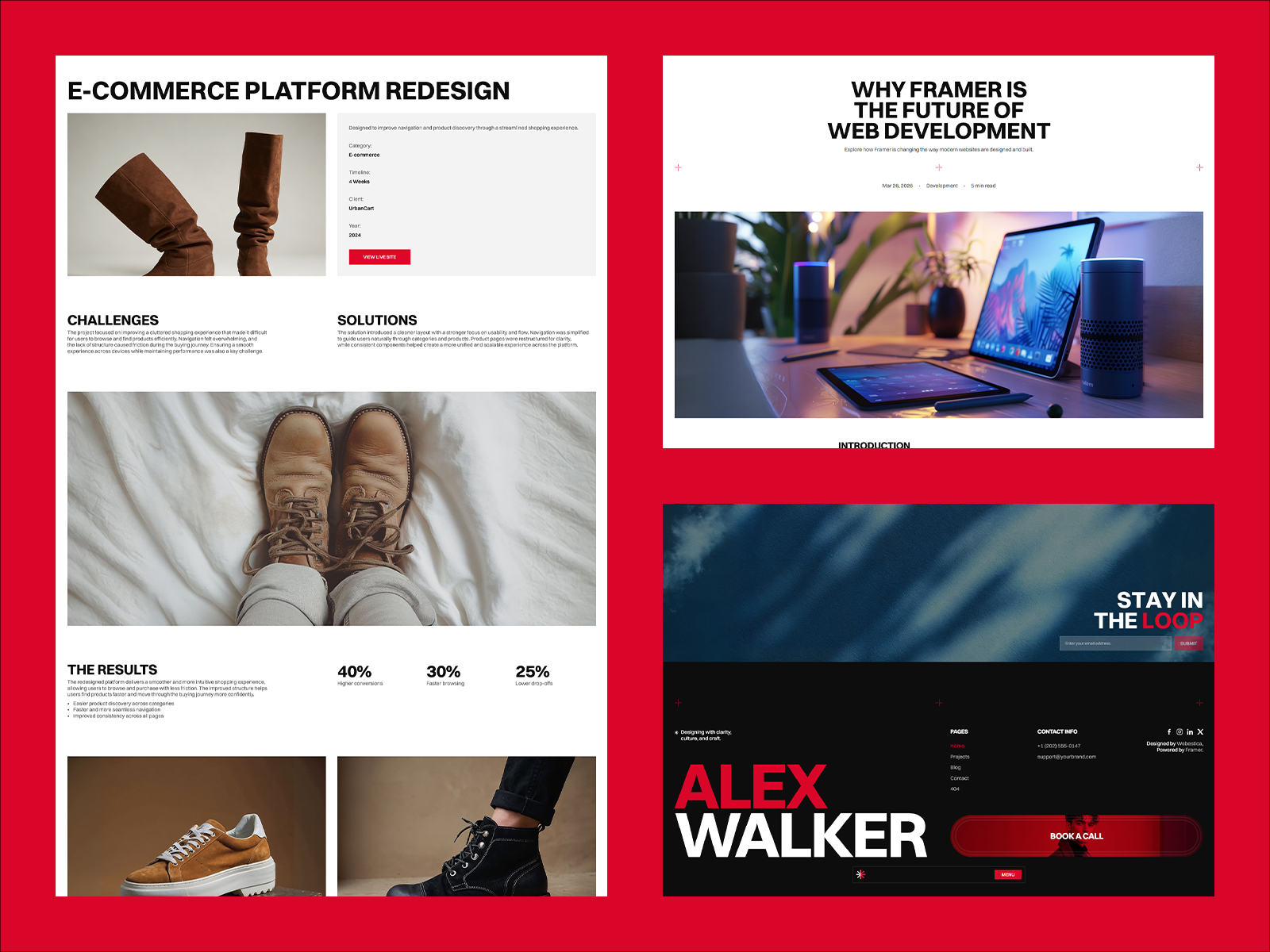 Bold portfolio website template