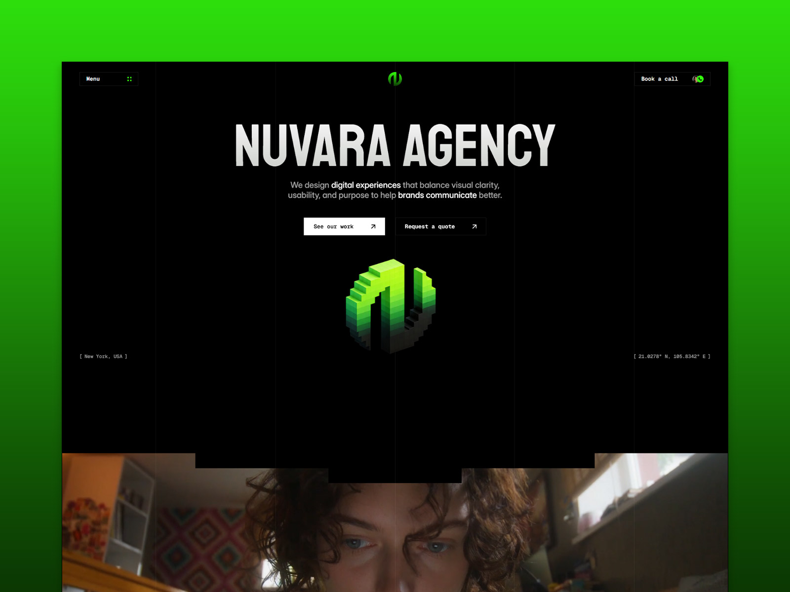 Bold creative agency framer website template