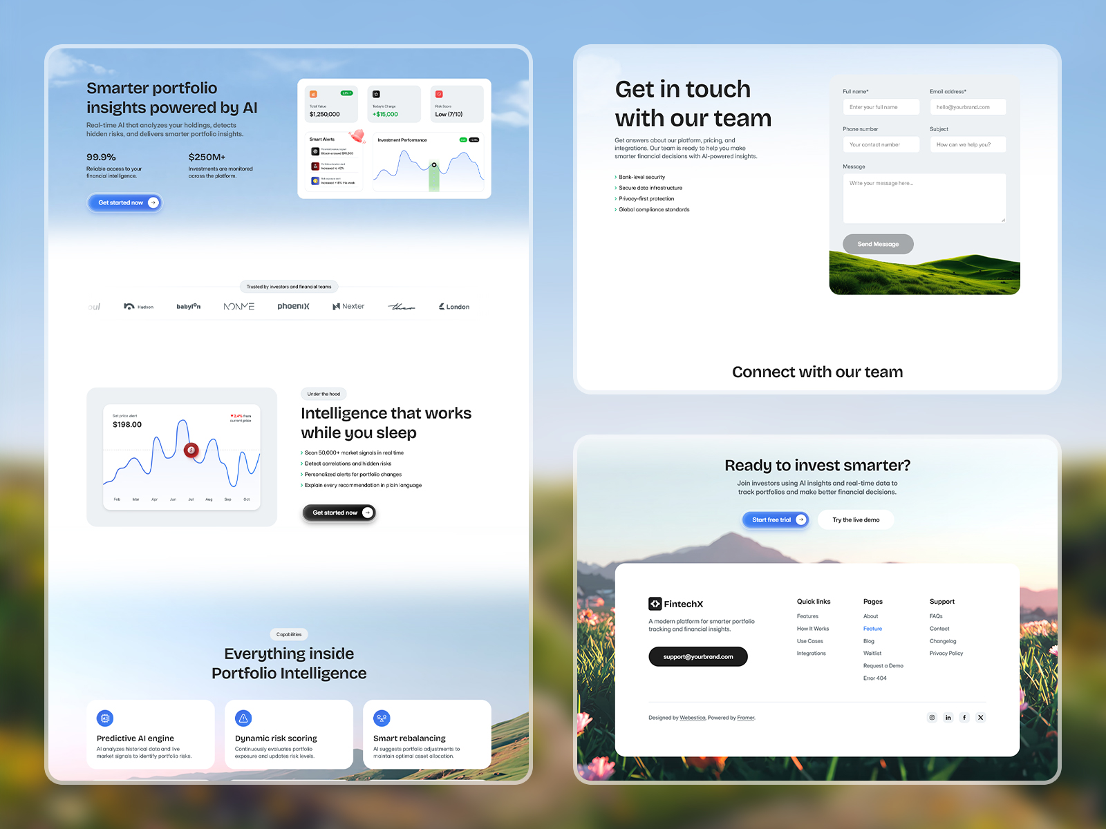 Finance SaaS landing page template