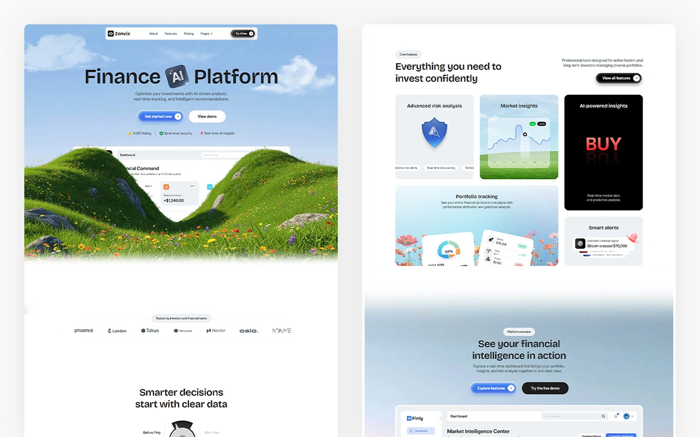 Finance and Fintech SaaS Website Template