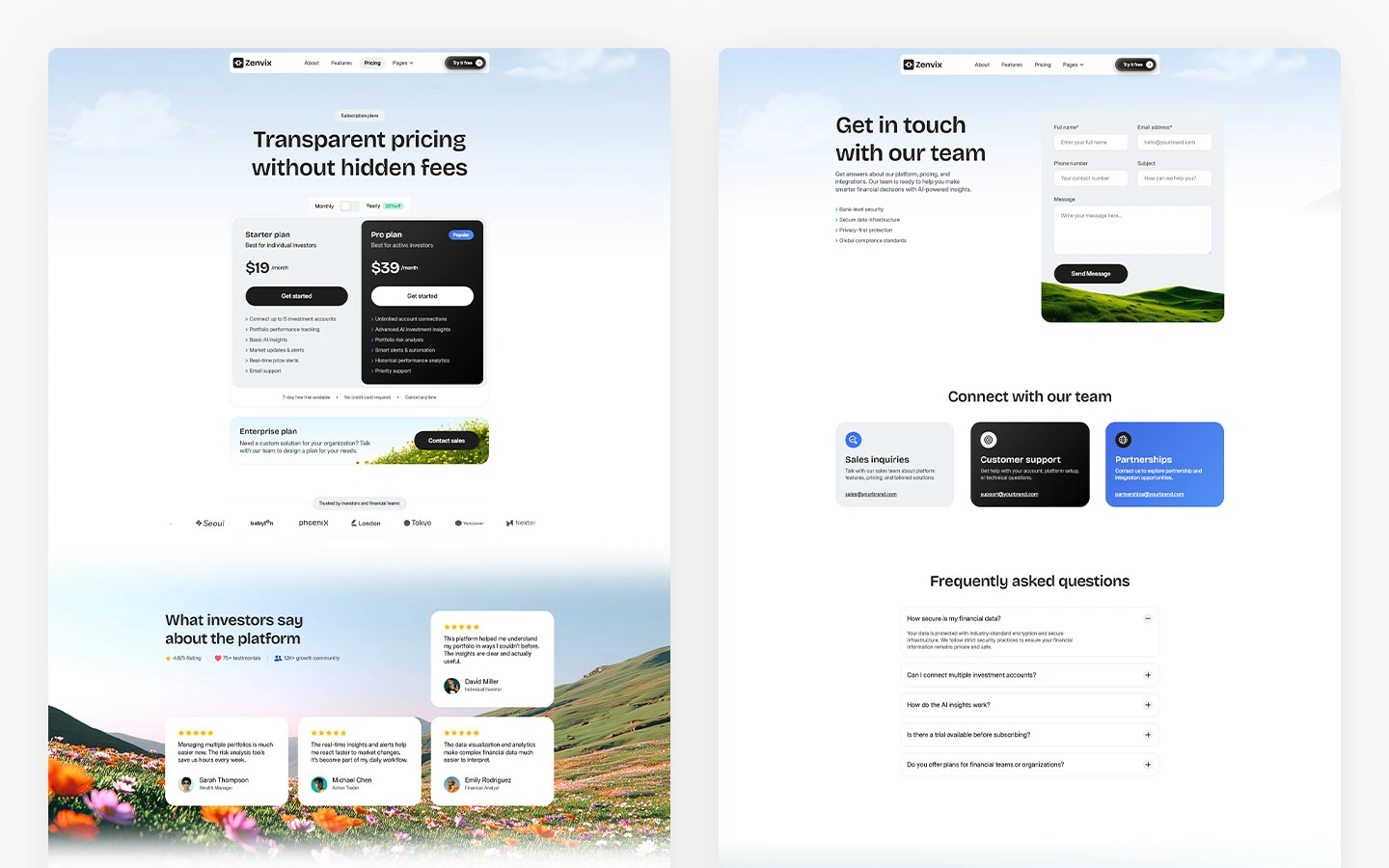 Finance and Fintech SaaS Website Template