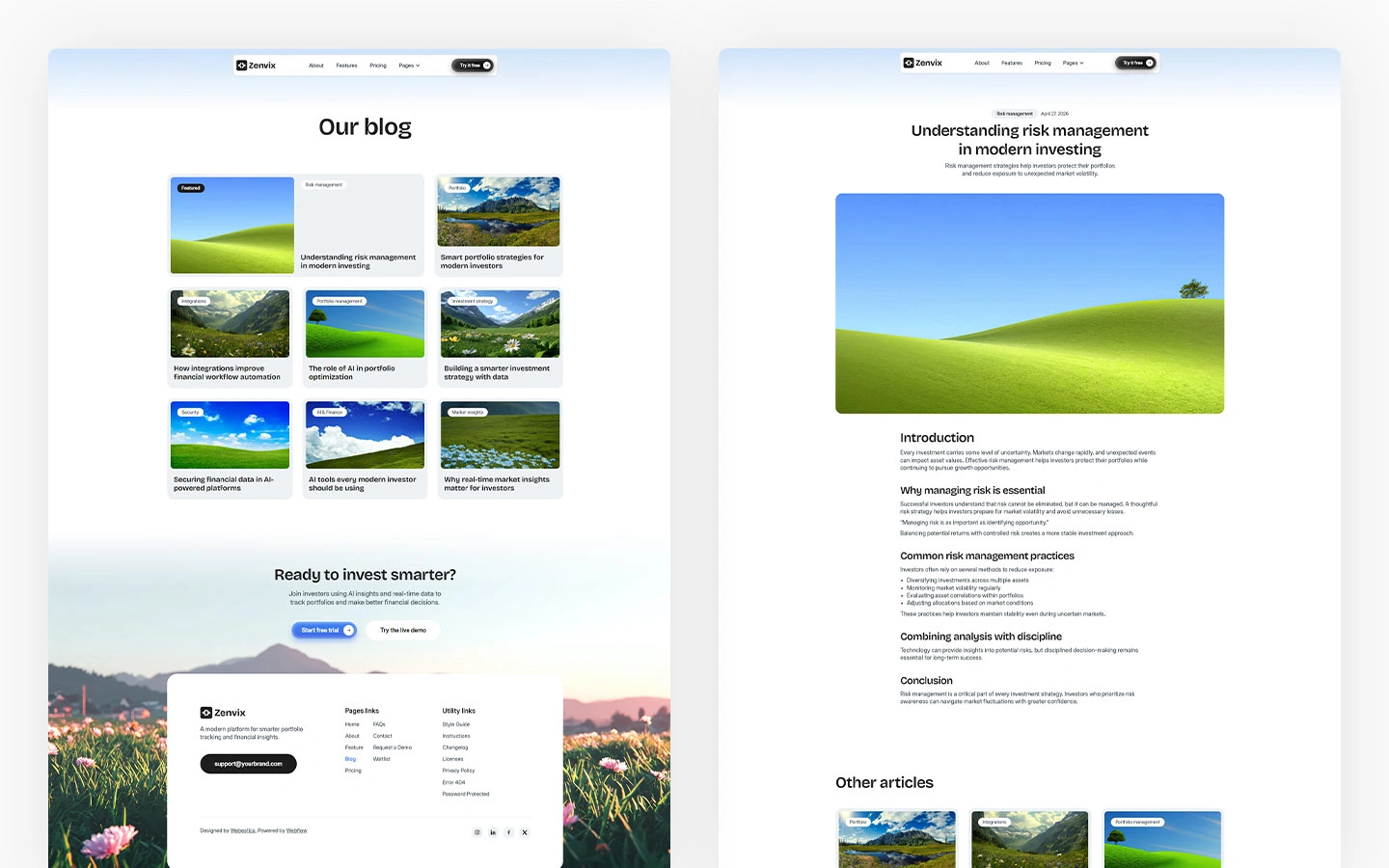 Finance and Fintech SaaS Website Template