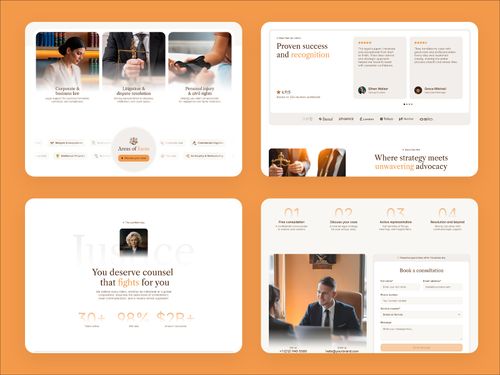 Attorney website landing page template