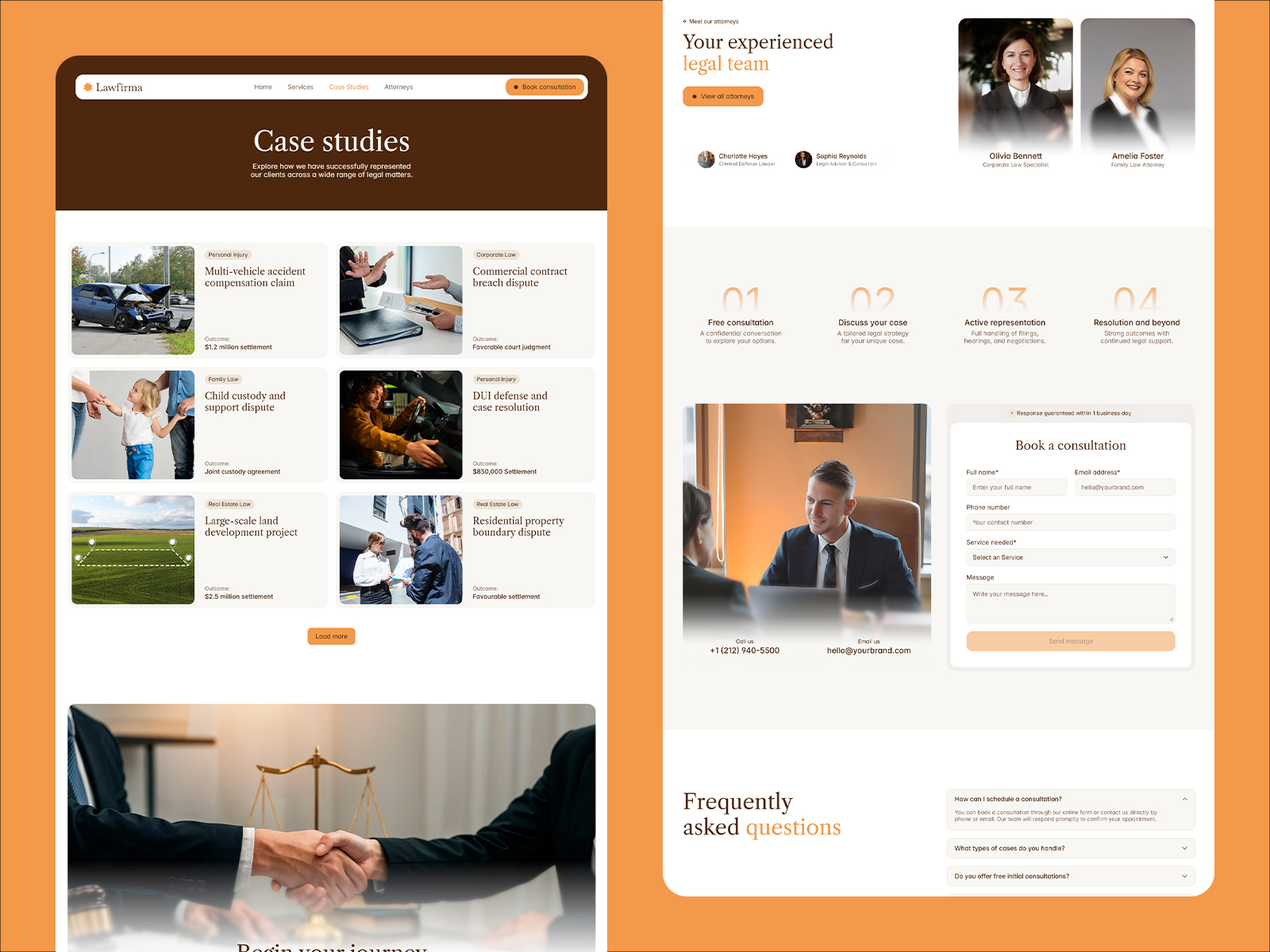 Legal services website template