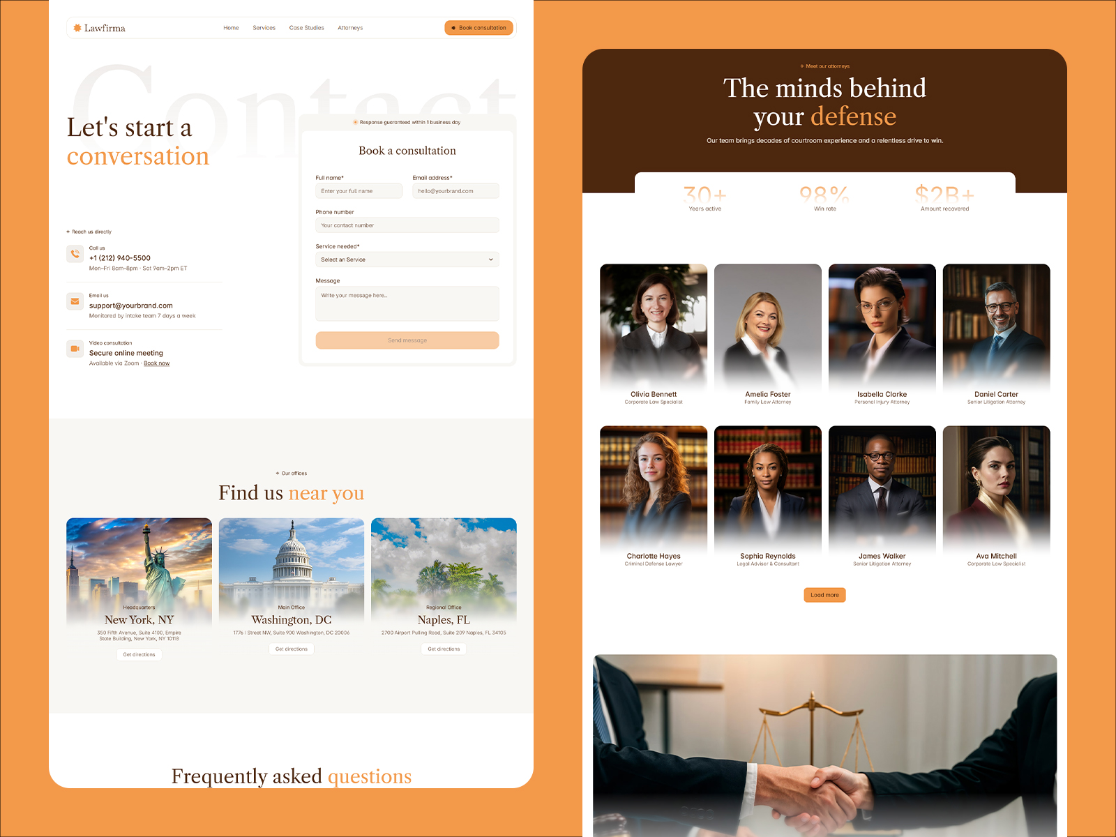 Modern law firm website template