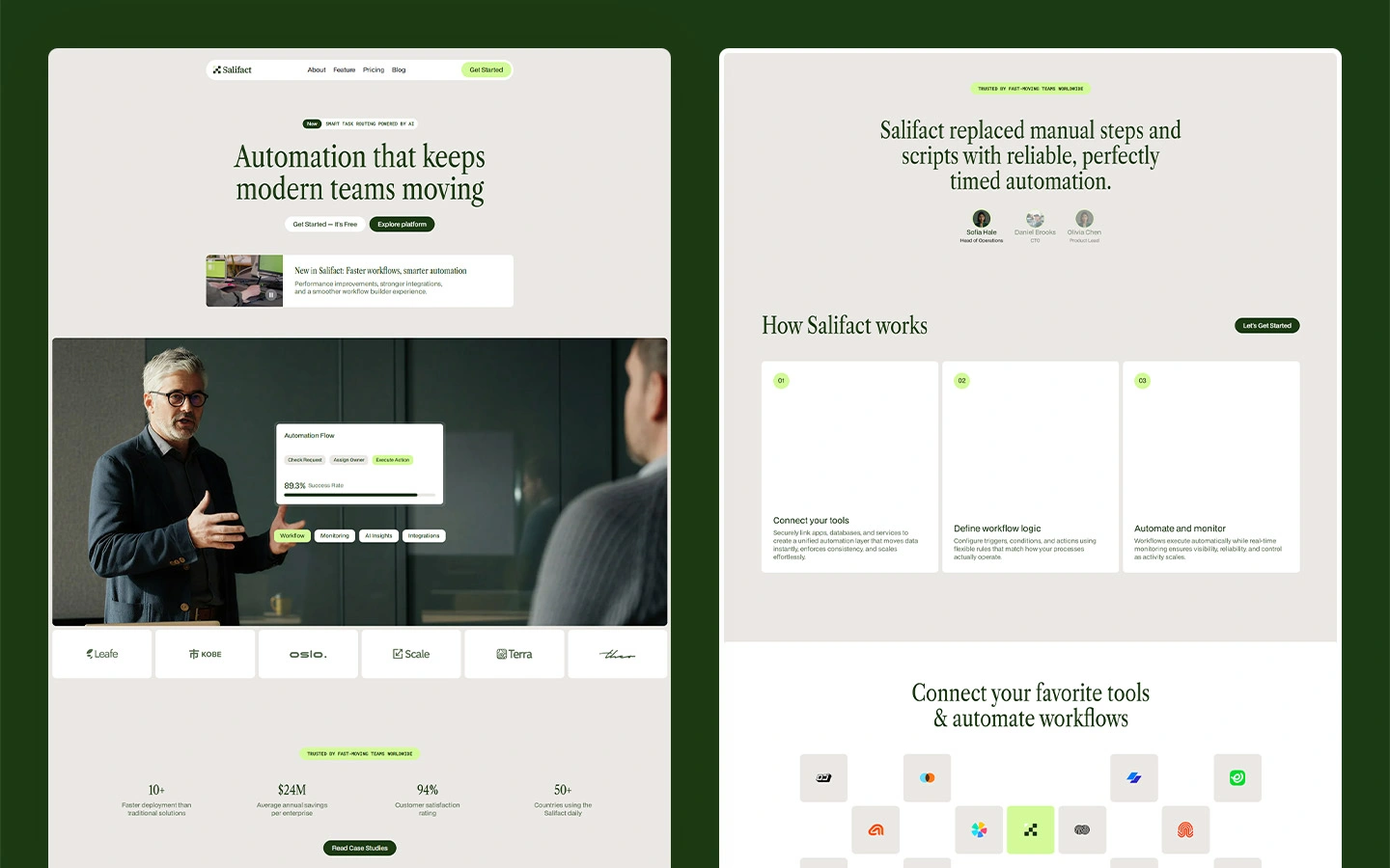 Automation Workflow SaaS Webflow Template