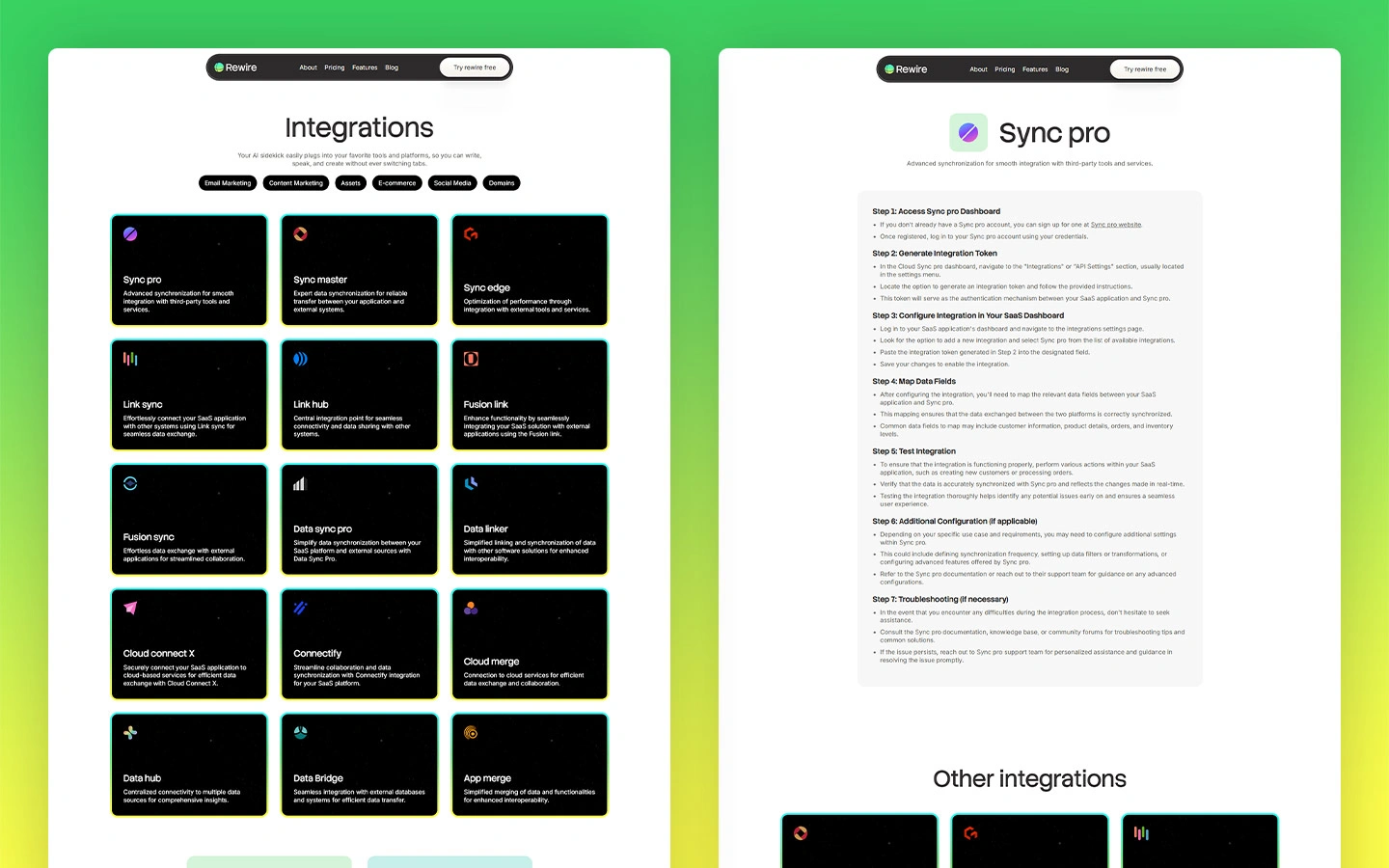 AI social content generator template