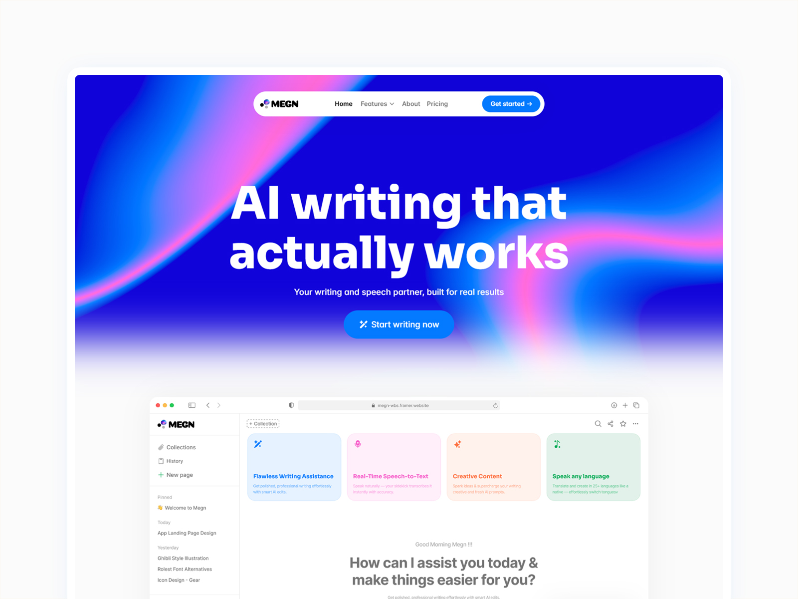 Modern SaaS product website template