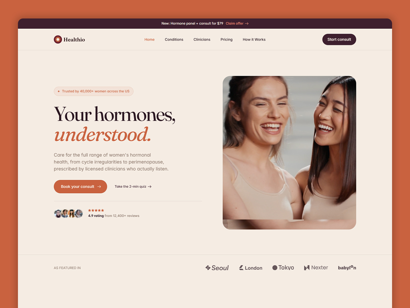 Healthcare wellness clinic website template