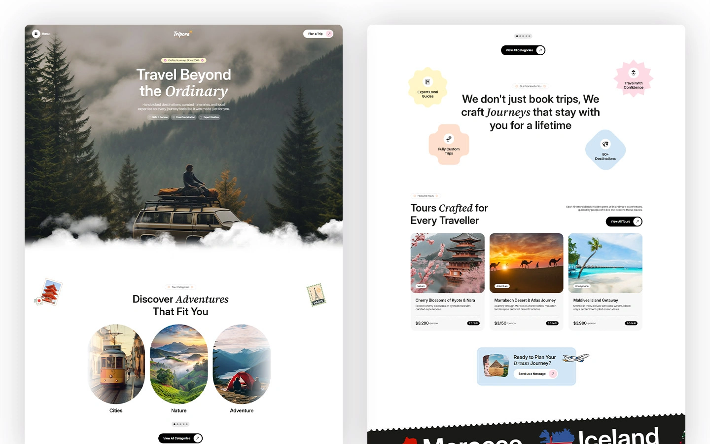 Tour booking website template