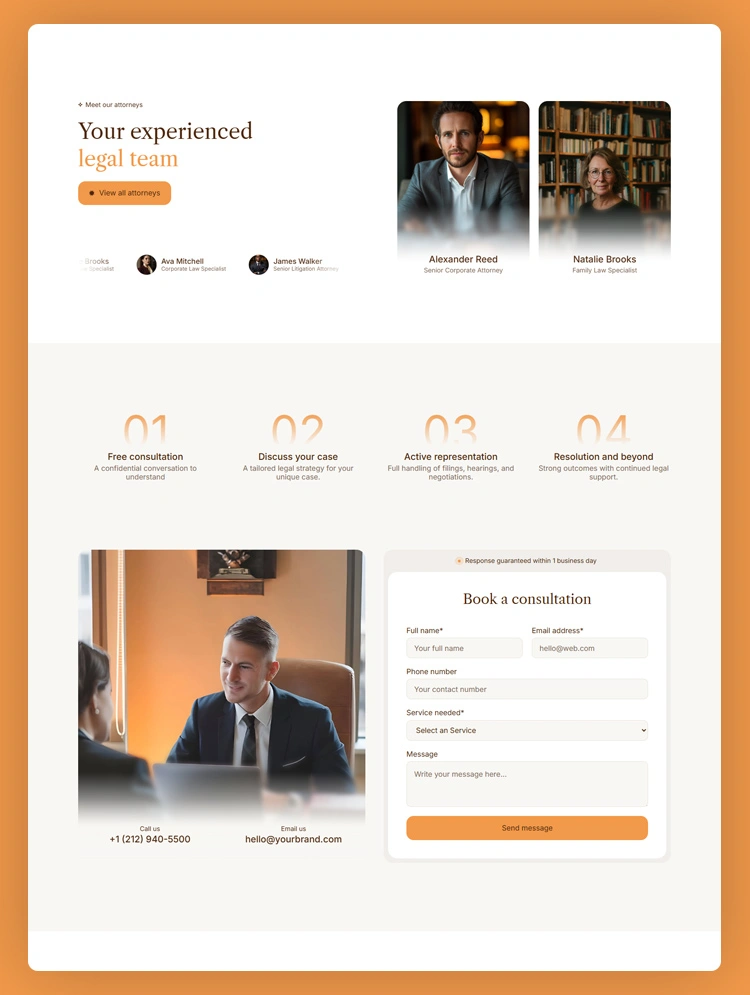 Law firm webflow template