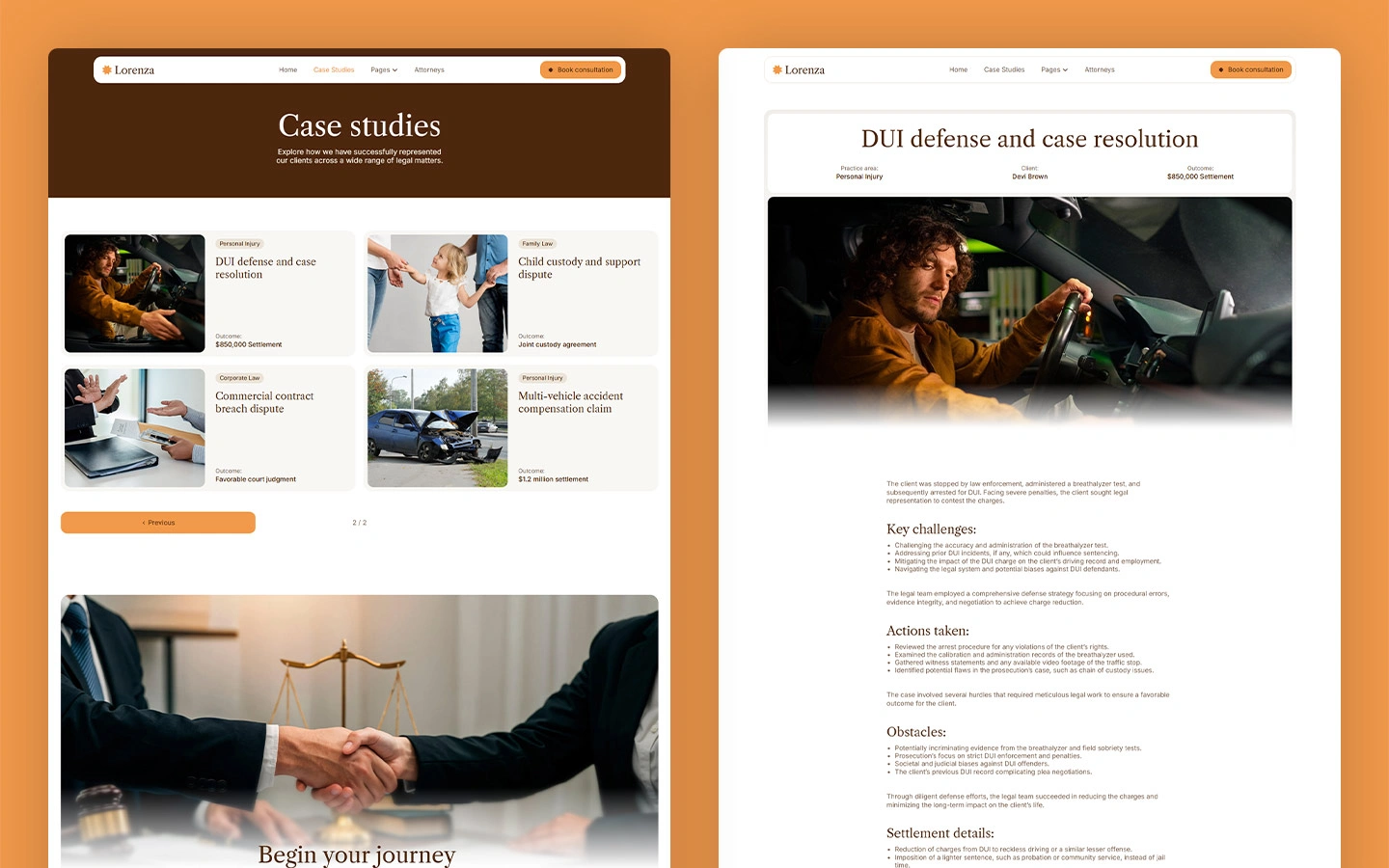 Modern attorney webflow template