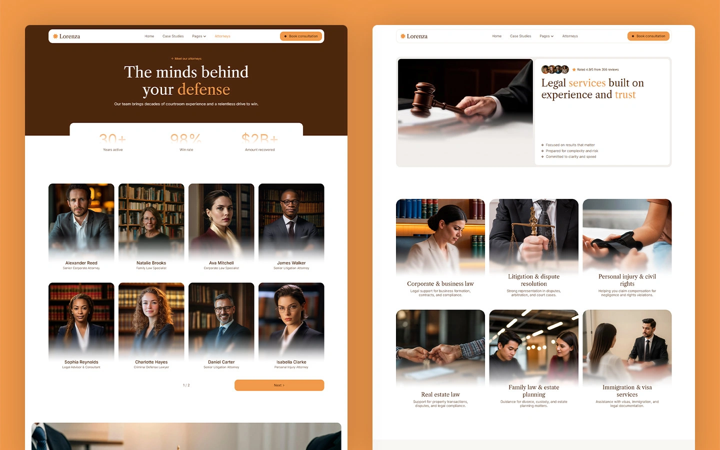 Corporate law firm template