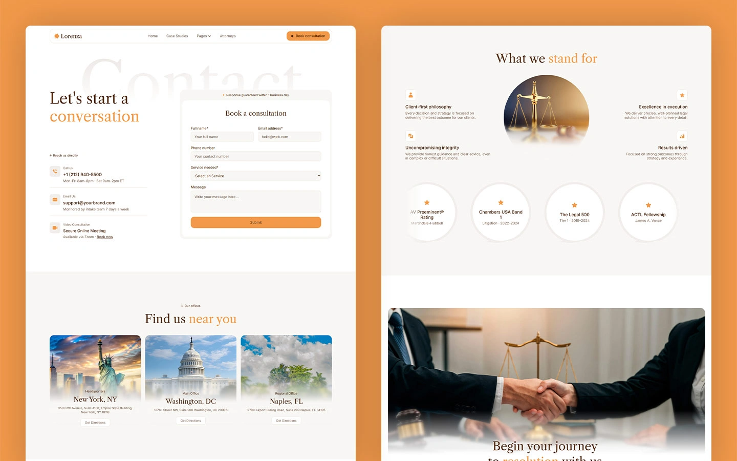 Professional law office website template