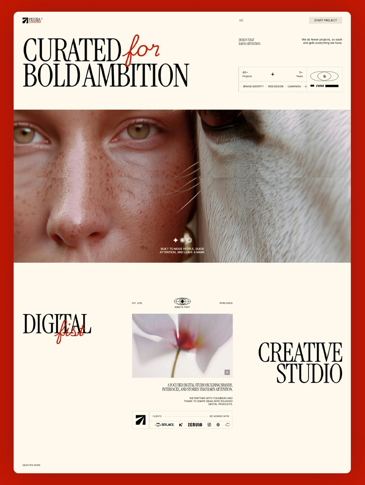 Creative studio webflow template