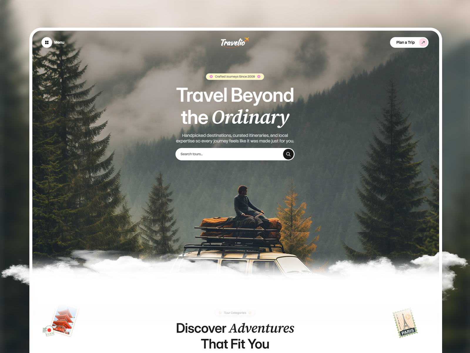 Travel Agency Website UI Design