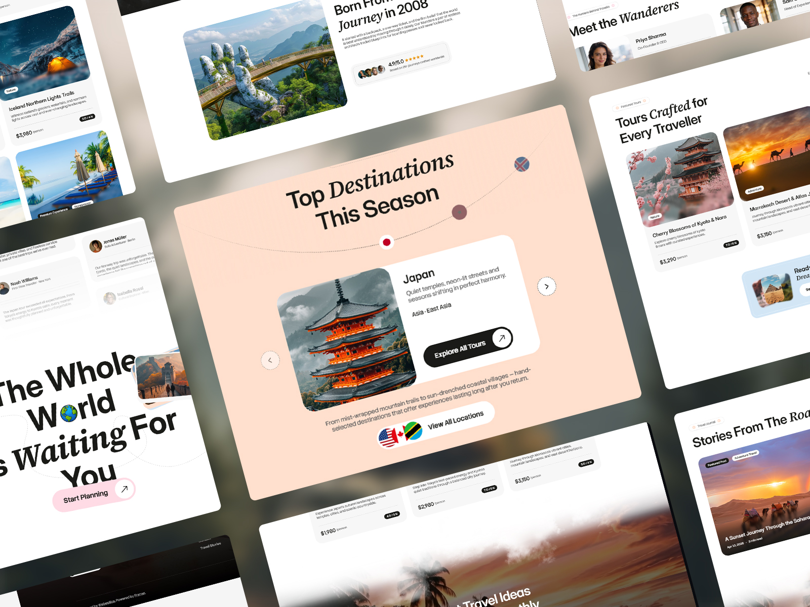 Travel Booking Website UI Design