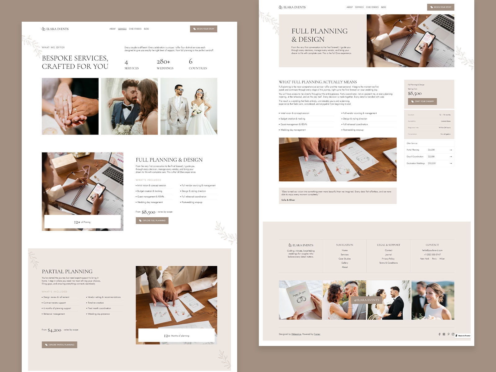 Luxury Event Planner Framer Template