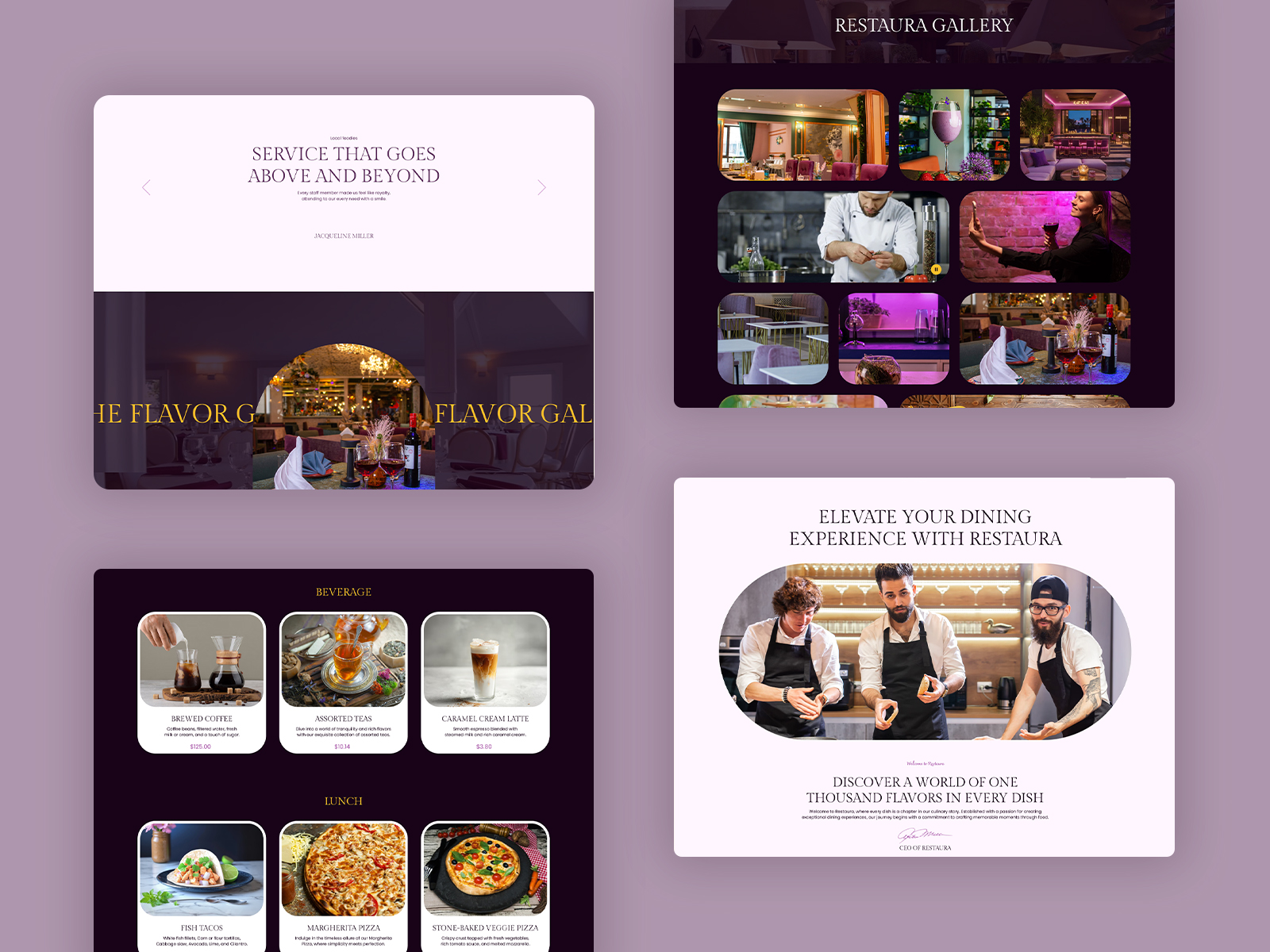 Restaurant booking form page