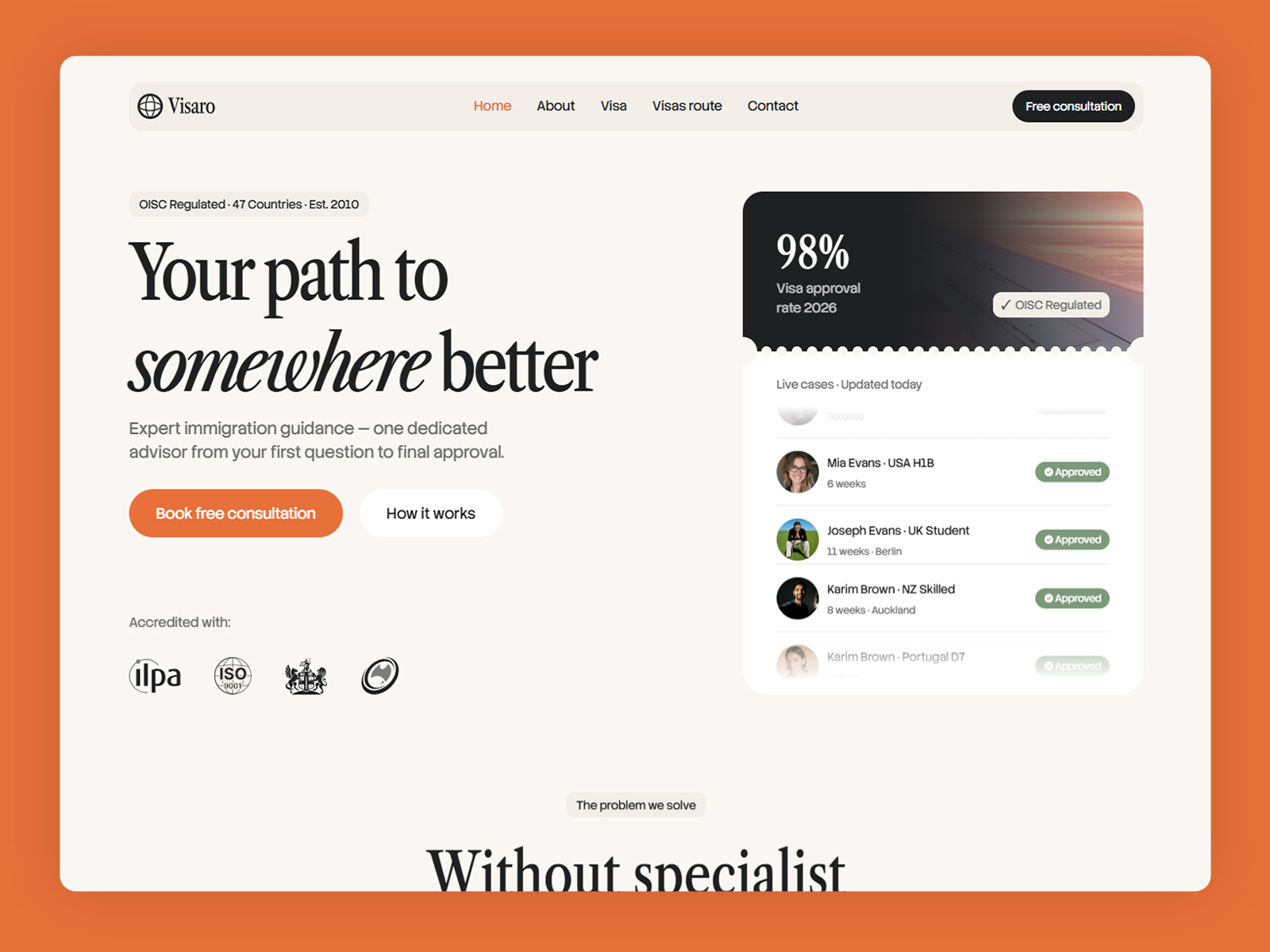 Immigration Consultant Website Template