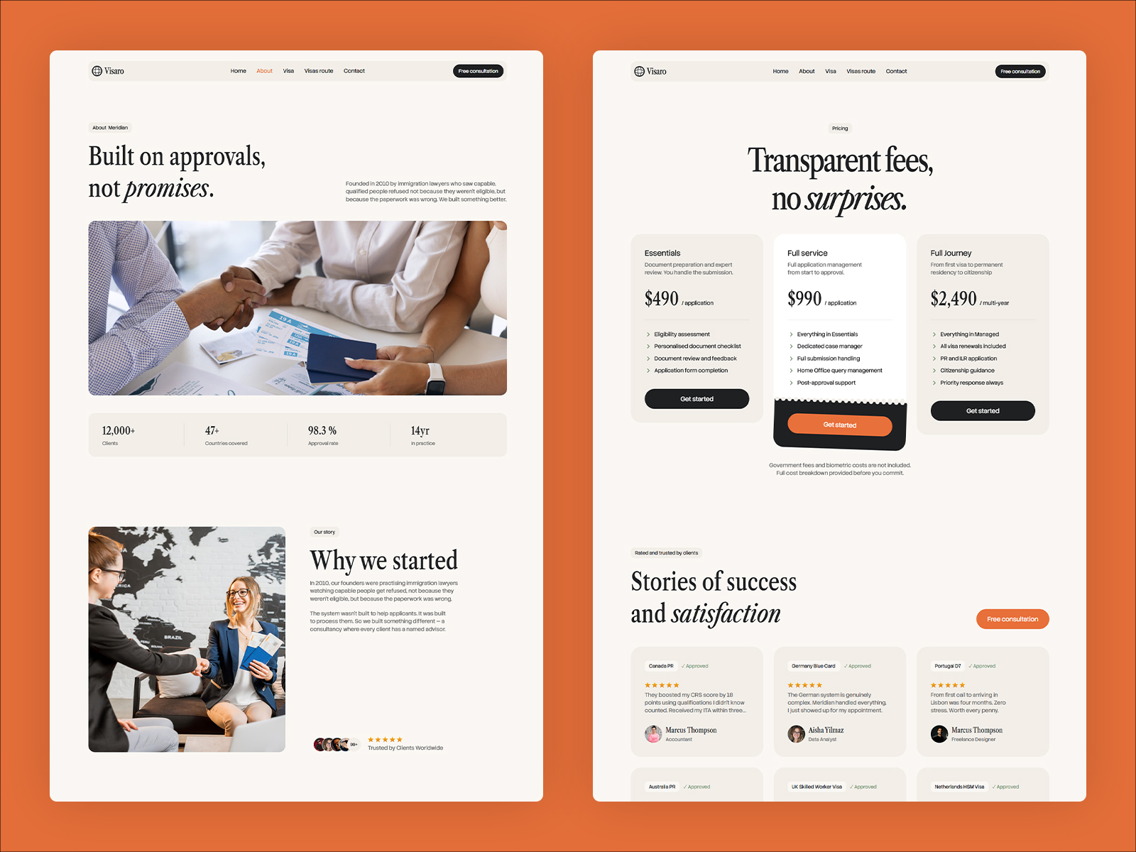 Immigration Agency Website Design
